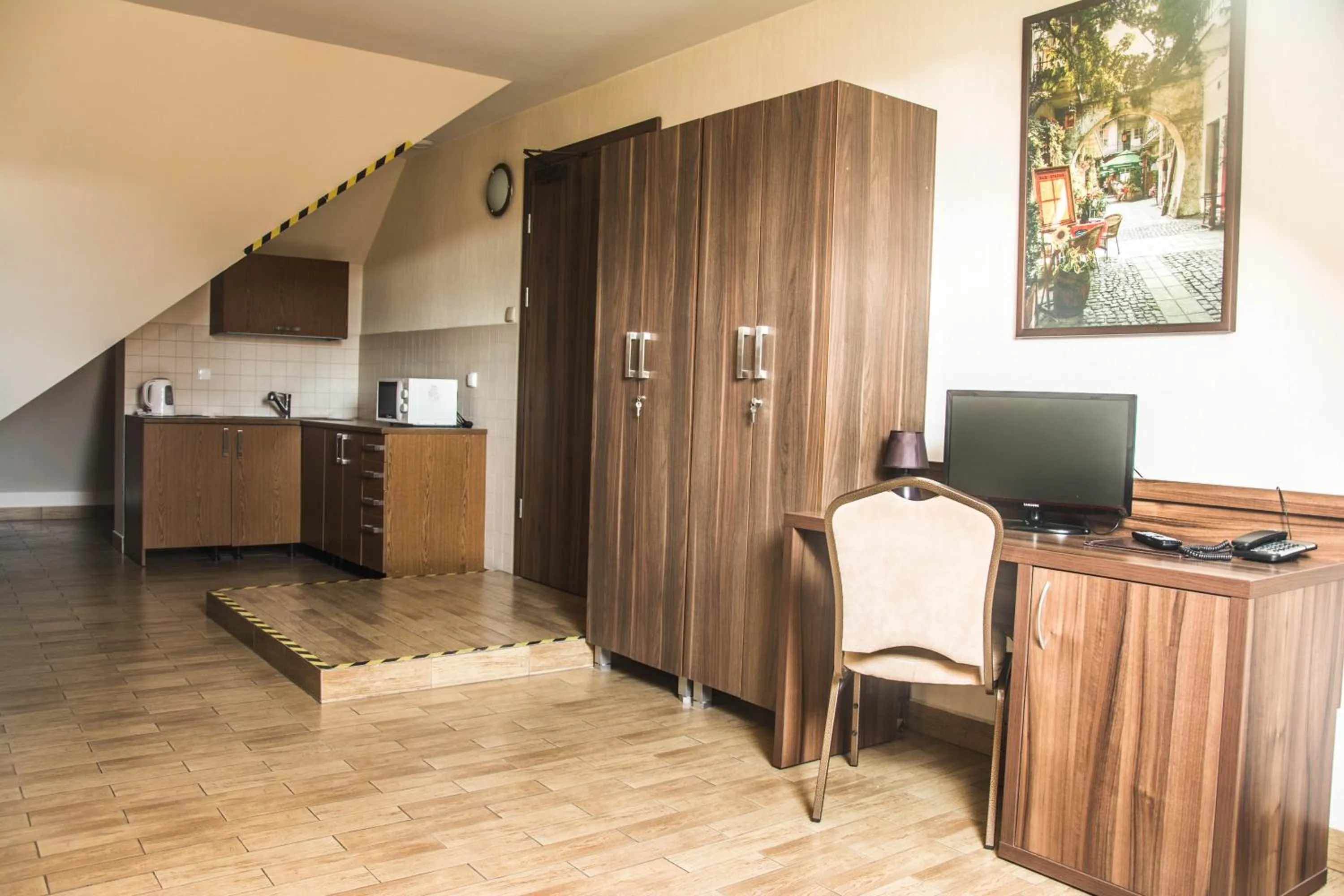 Kitchen or kitchenette in Hotel Mieszko