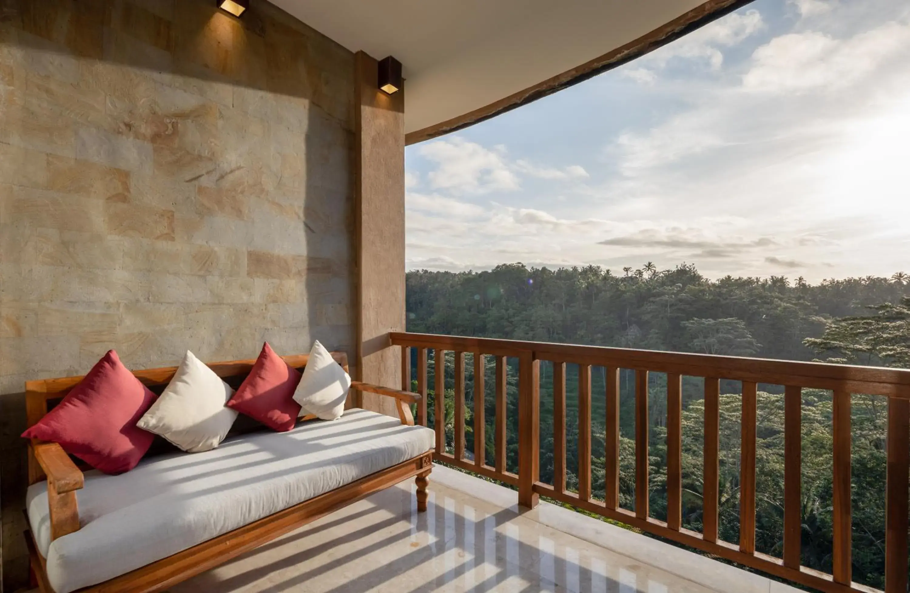 Seating area in The Kayon Jungle Resort