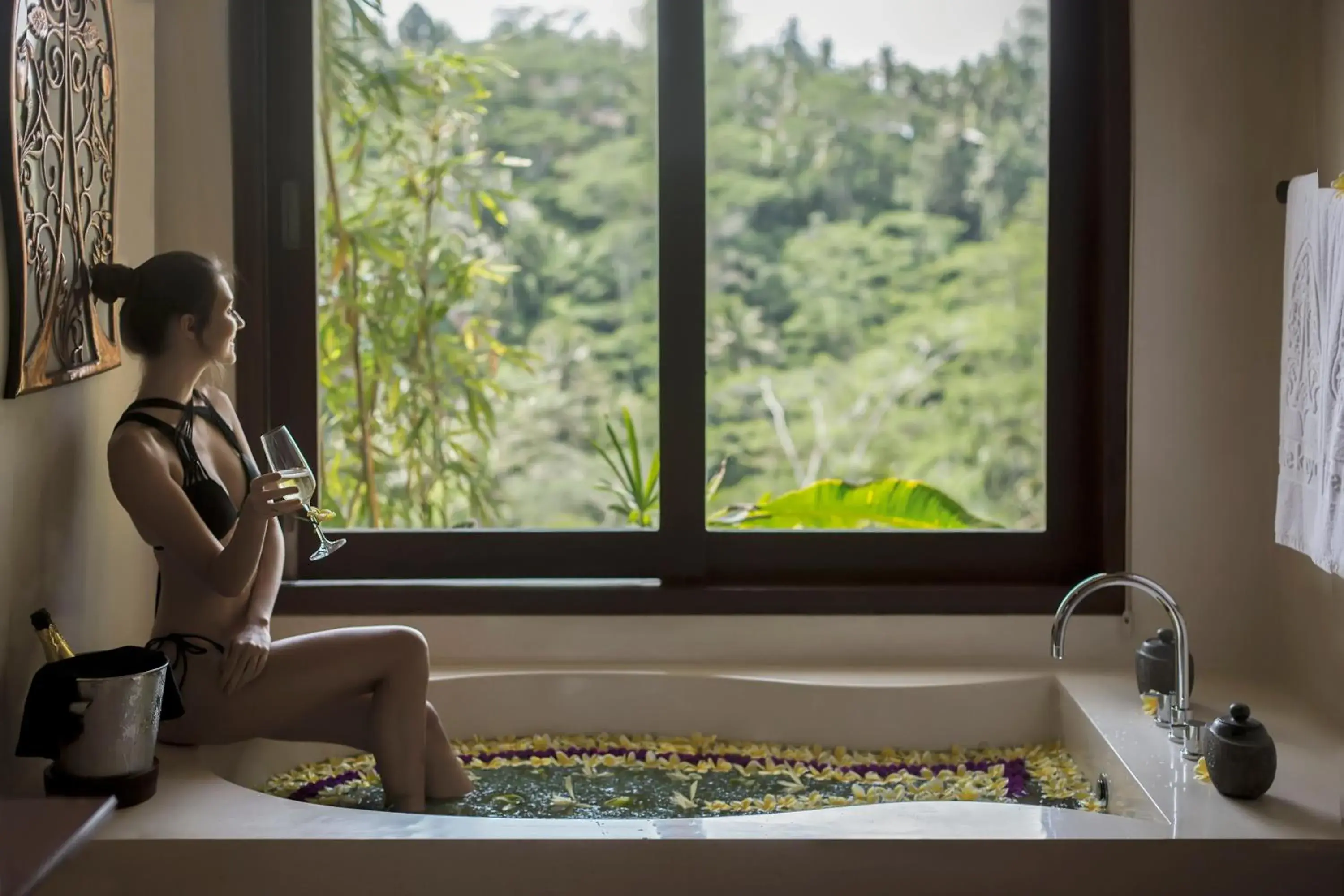 Bathroom in The Kayon Jungle Resort