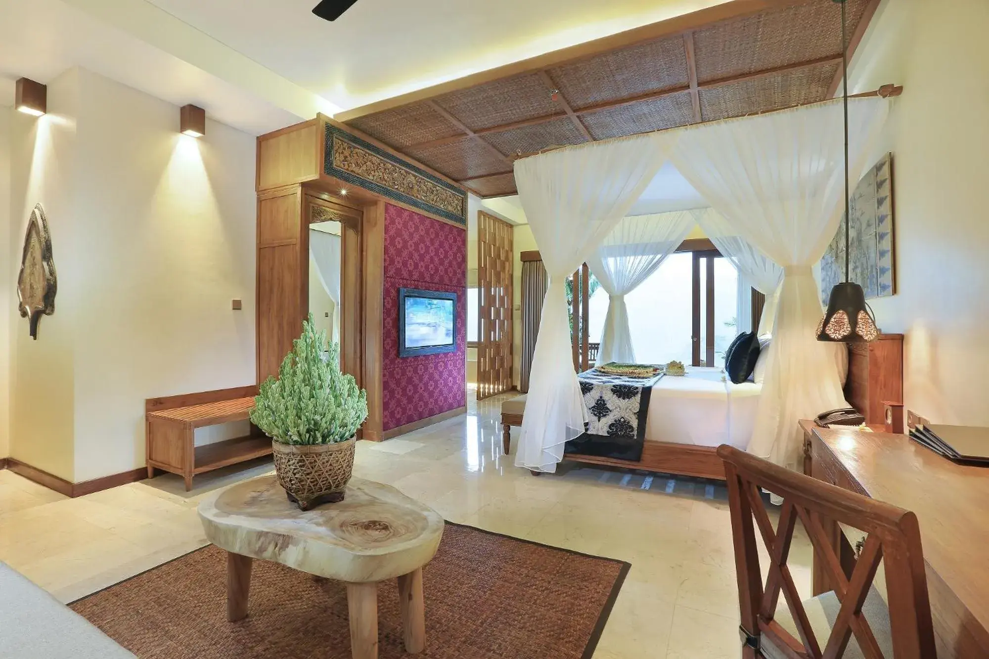 Bedroom, Seating Area in The Kayon Jungle Resort