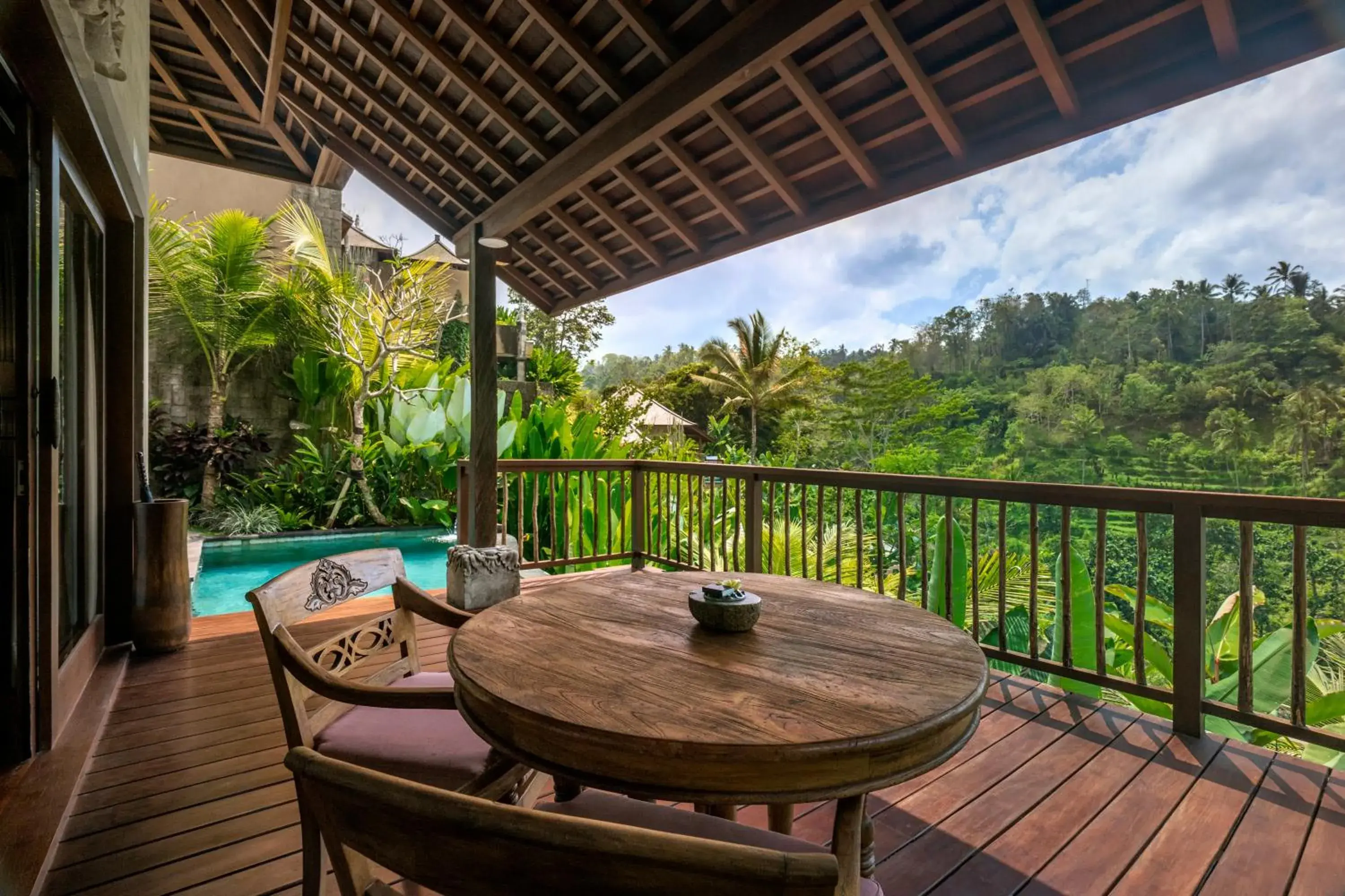 Patio in The Kayon Jungle Resort