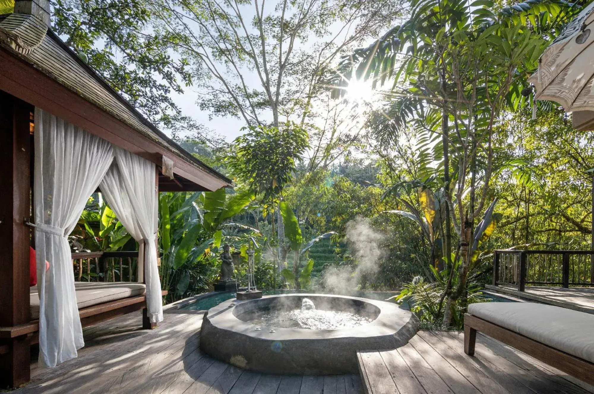 Hot Tub in The Kayon Jungle Resort