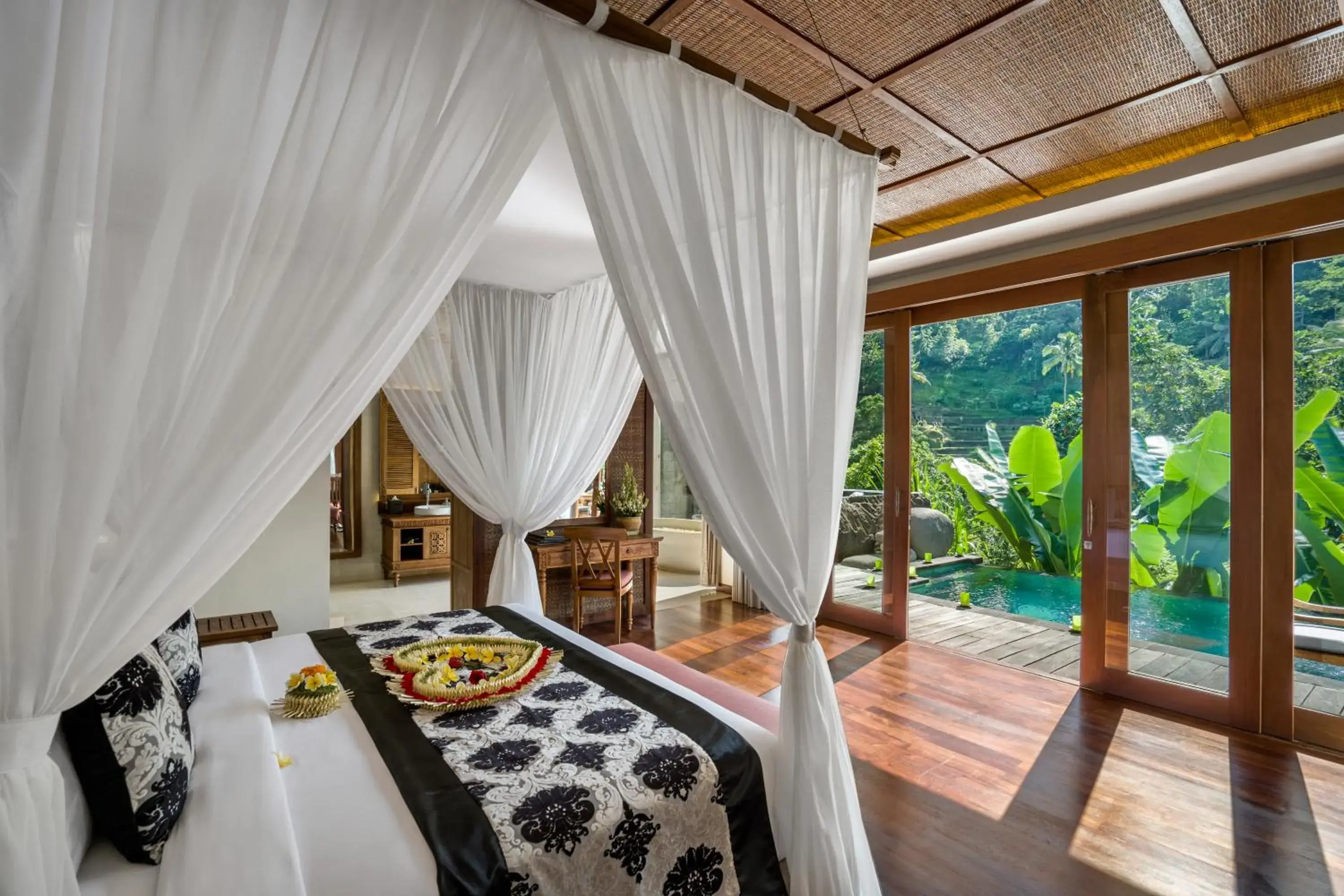 Bedroom in The Kayon Jungle Resort