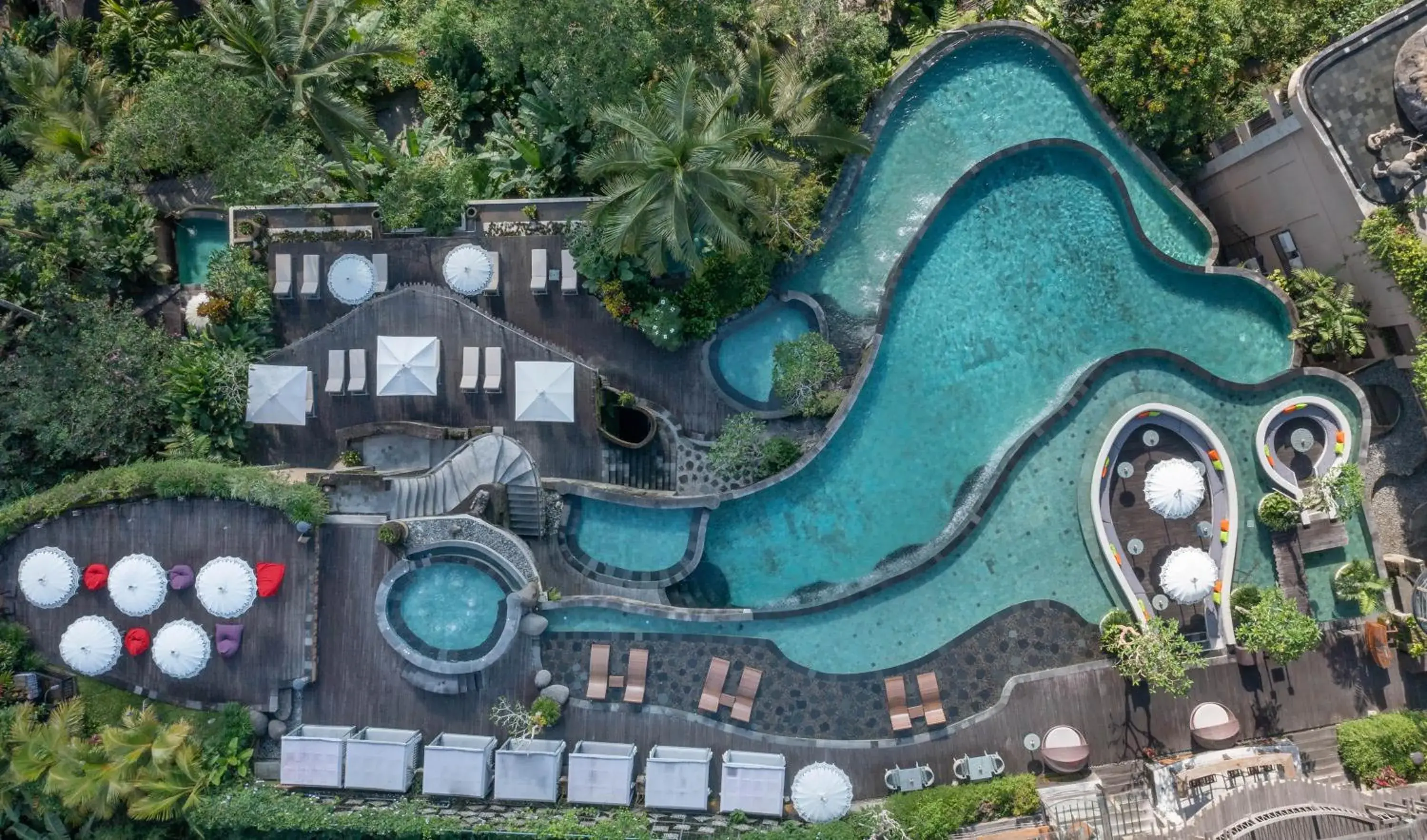 Swimming pool, Pool View in The Kayon Jungle Resort