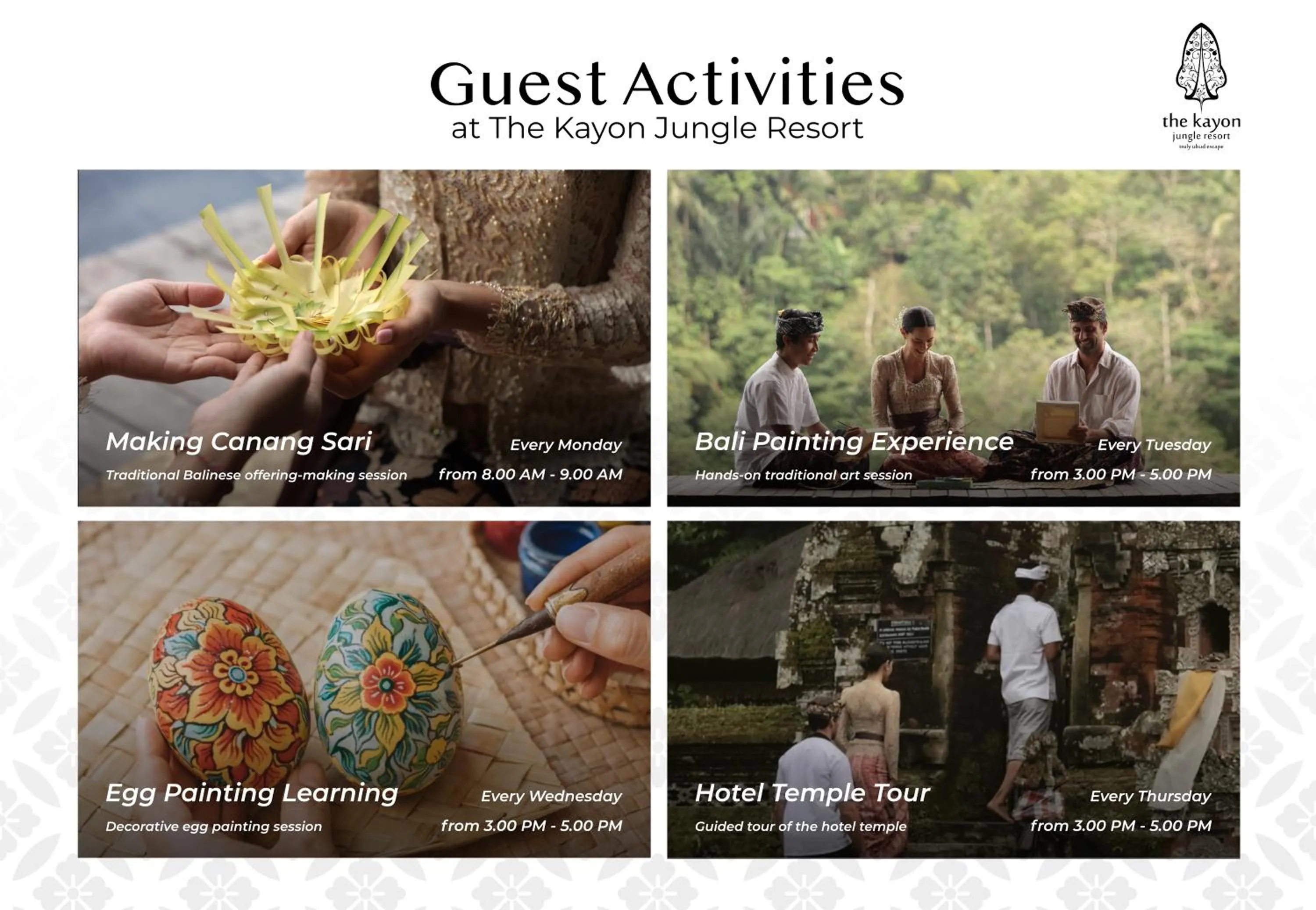 Activities in The Kayon Jungle Resort