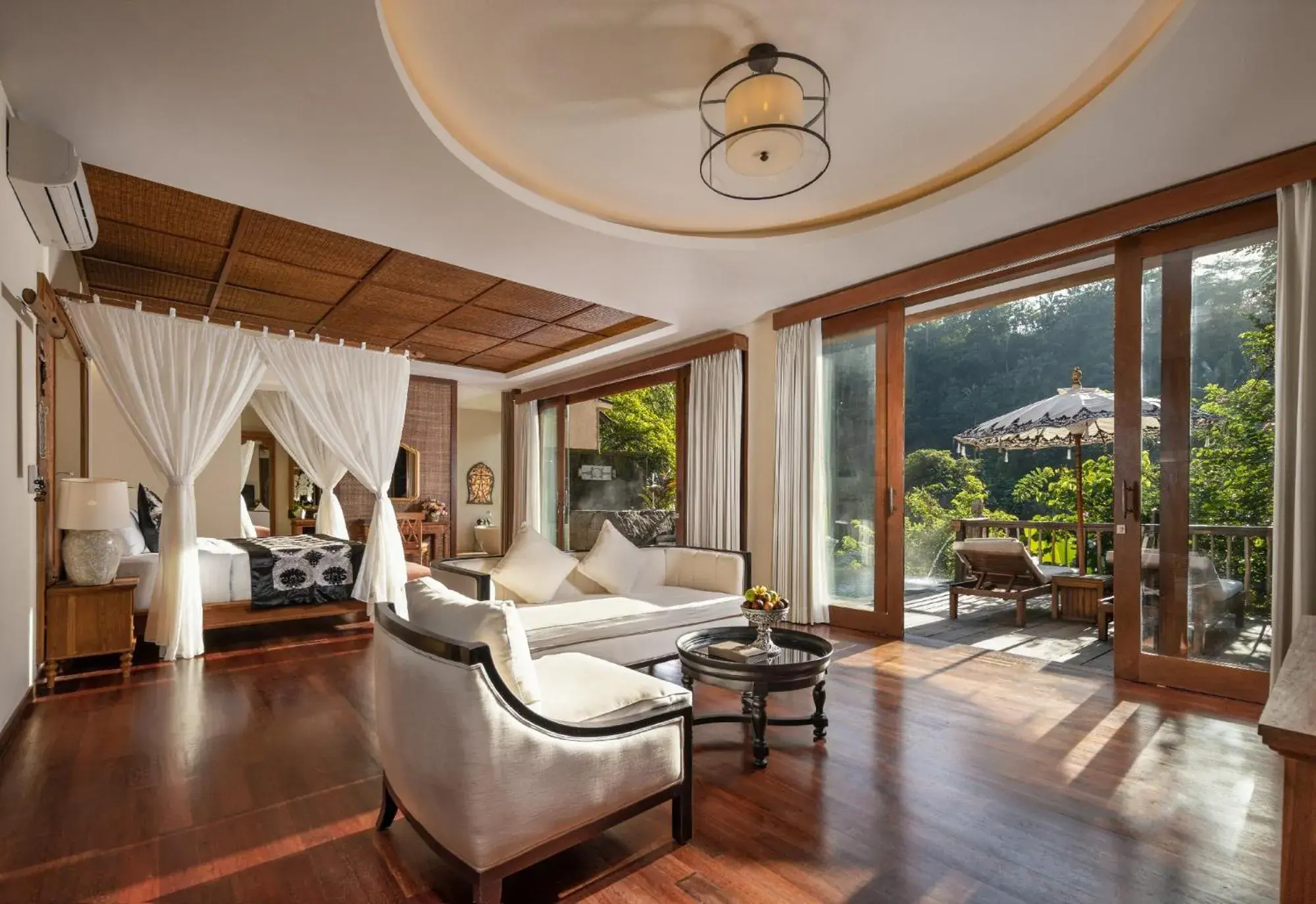 Living room in The Kayon Jungle Resort