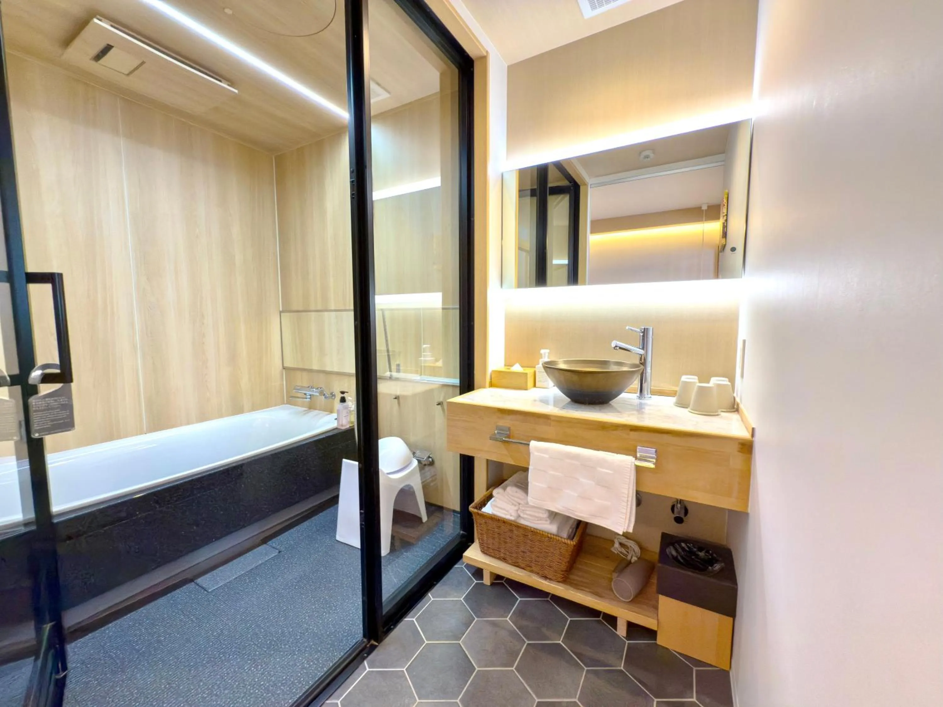 Bathroom, Bed in Hotel Imagine Kyoto