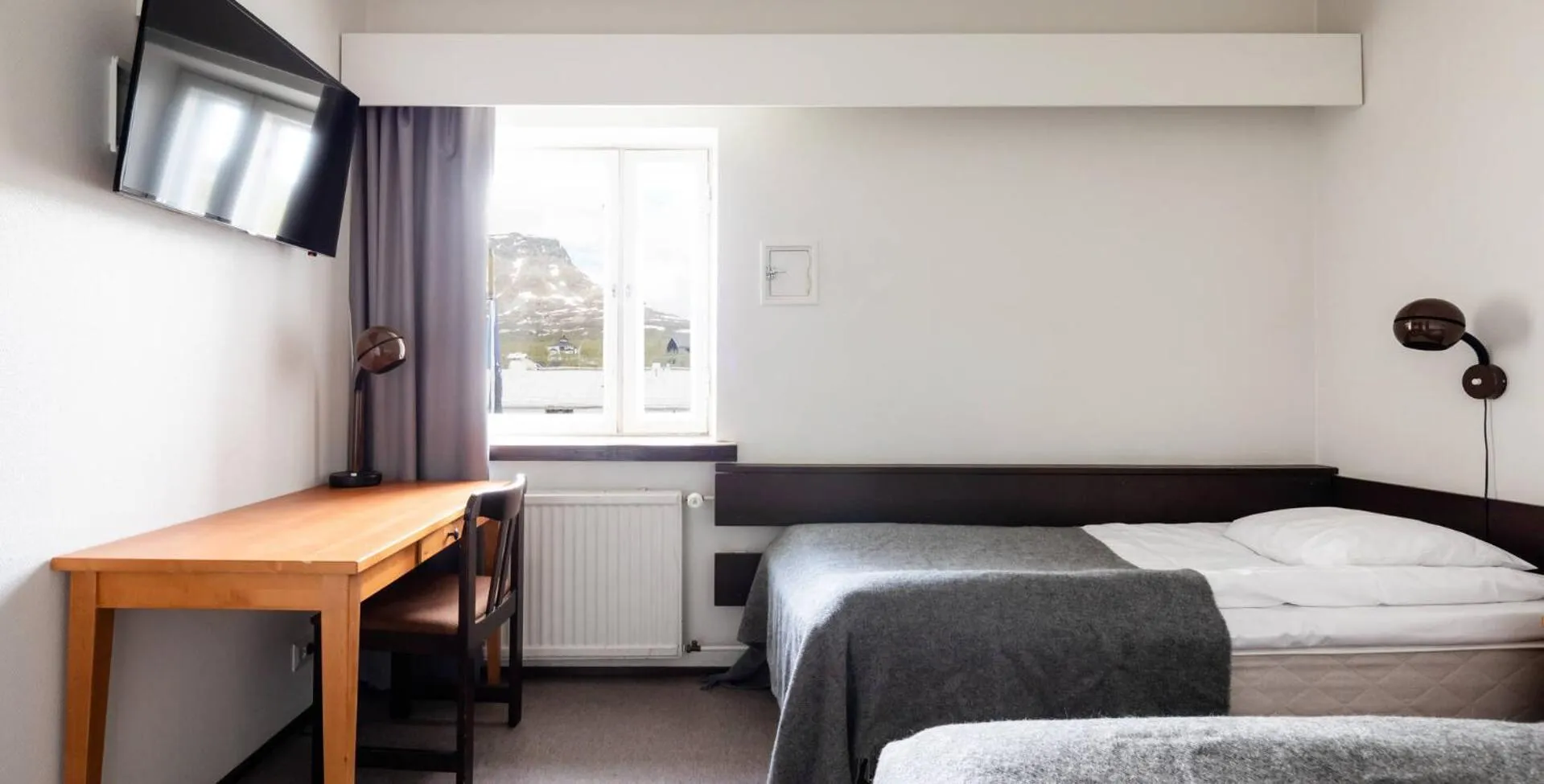 View (from property/room), Bed in Lapland Hotels Kilpis