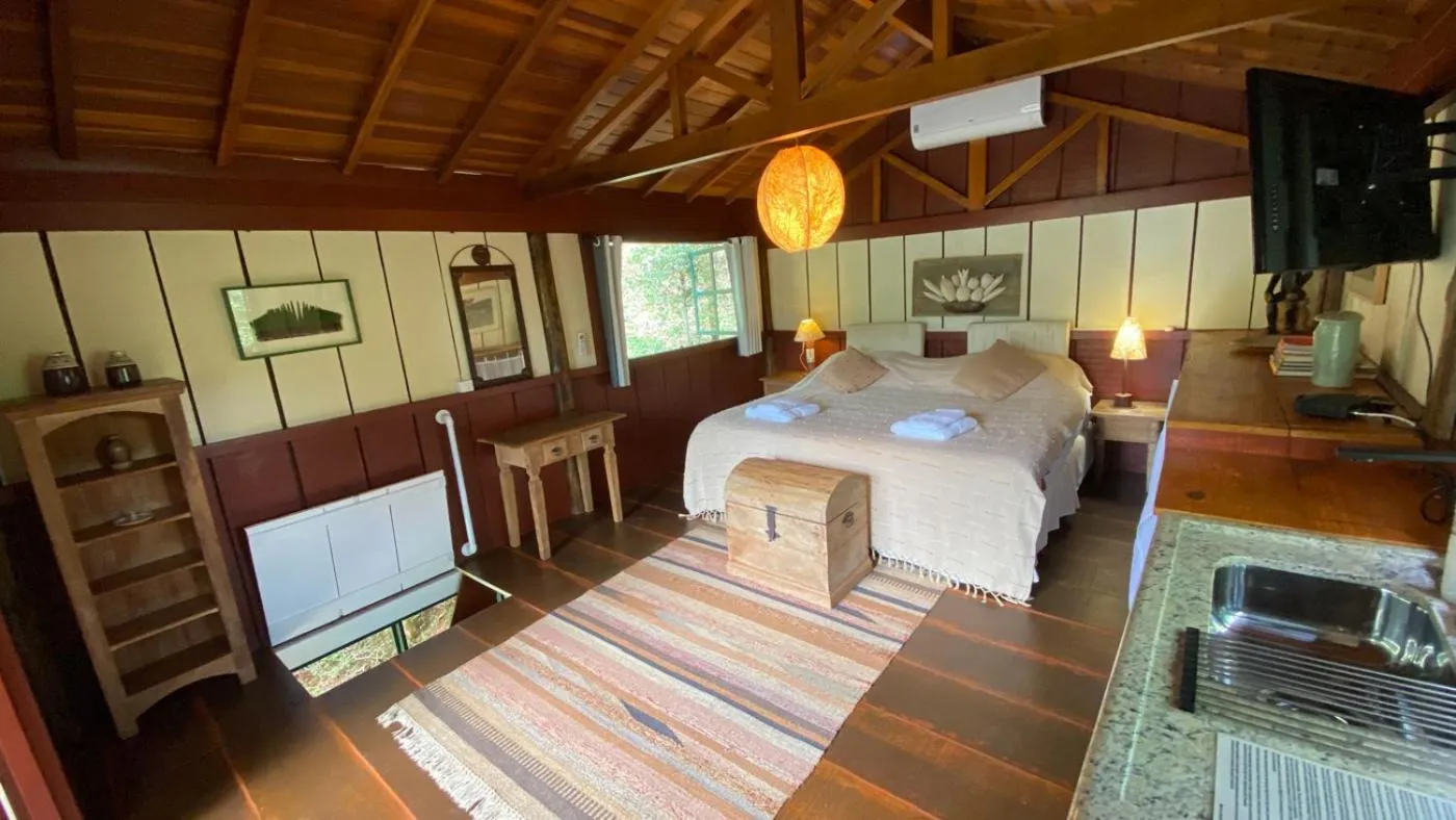 Bed in Pousada dos Anjos