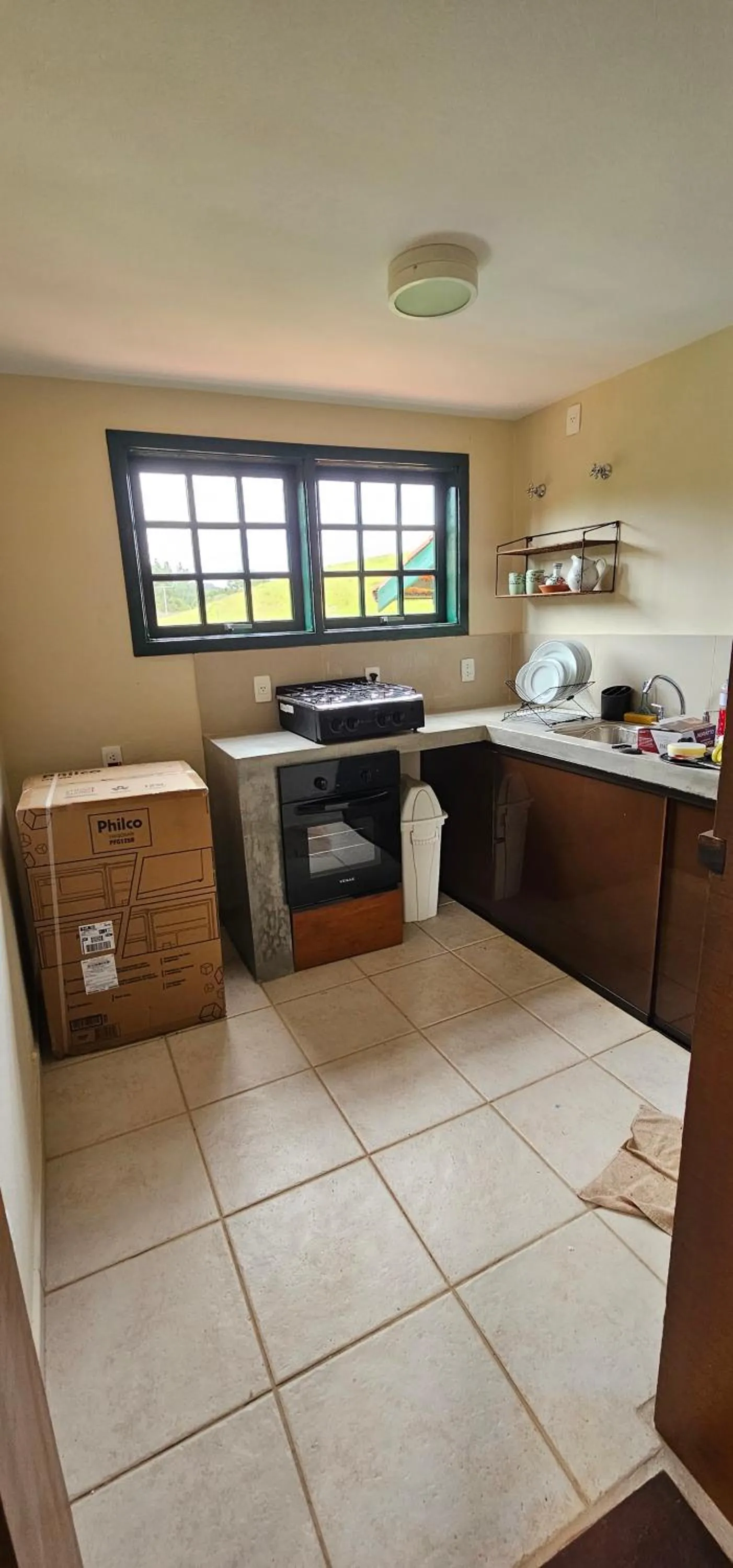 Kitchen or kitchenette in Pousada dos Anjos