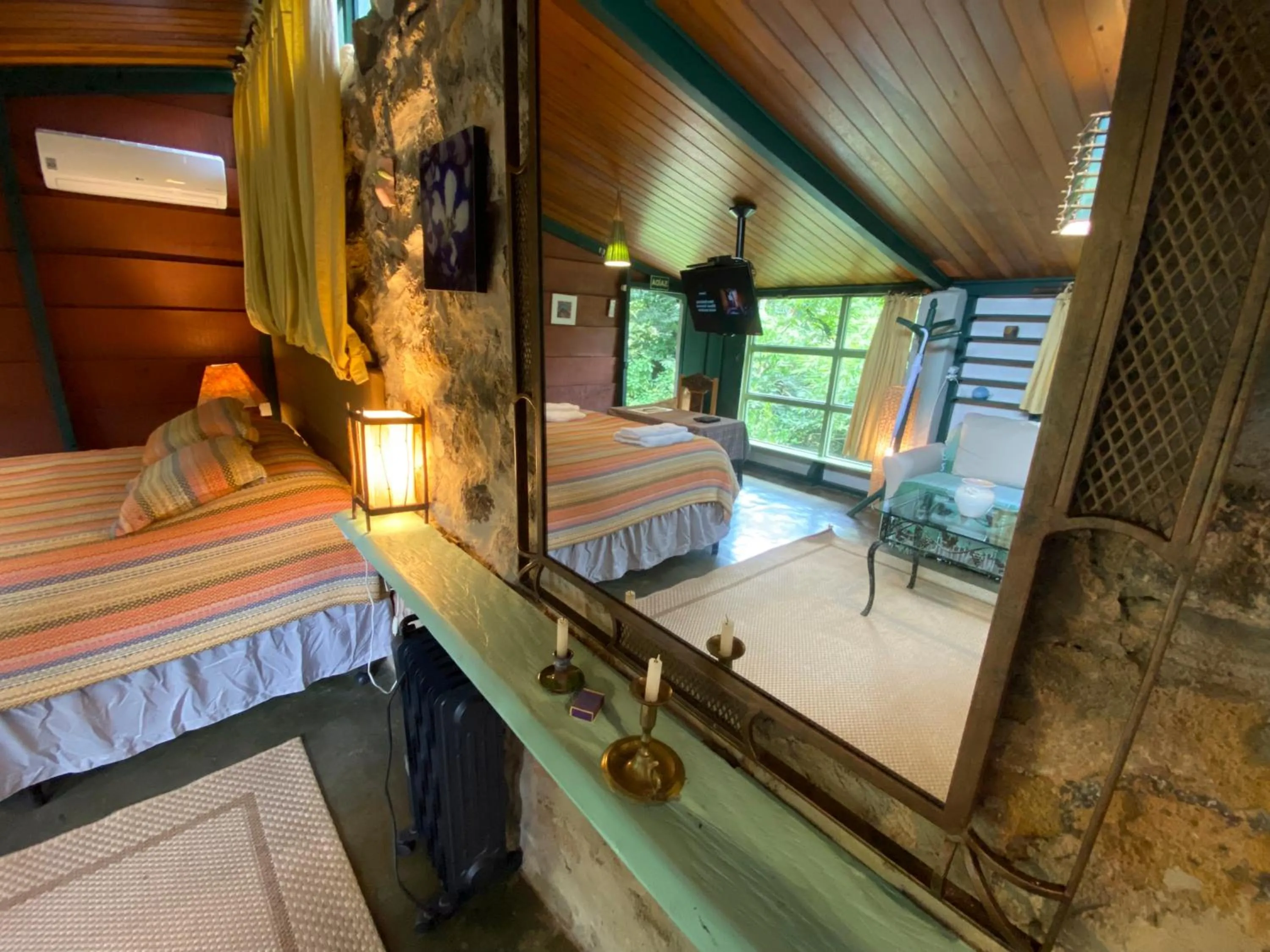 Bed in Pousada dos Anjos