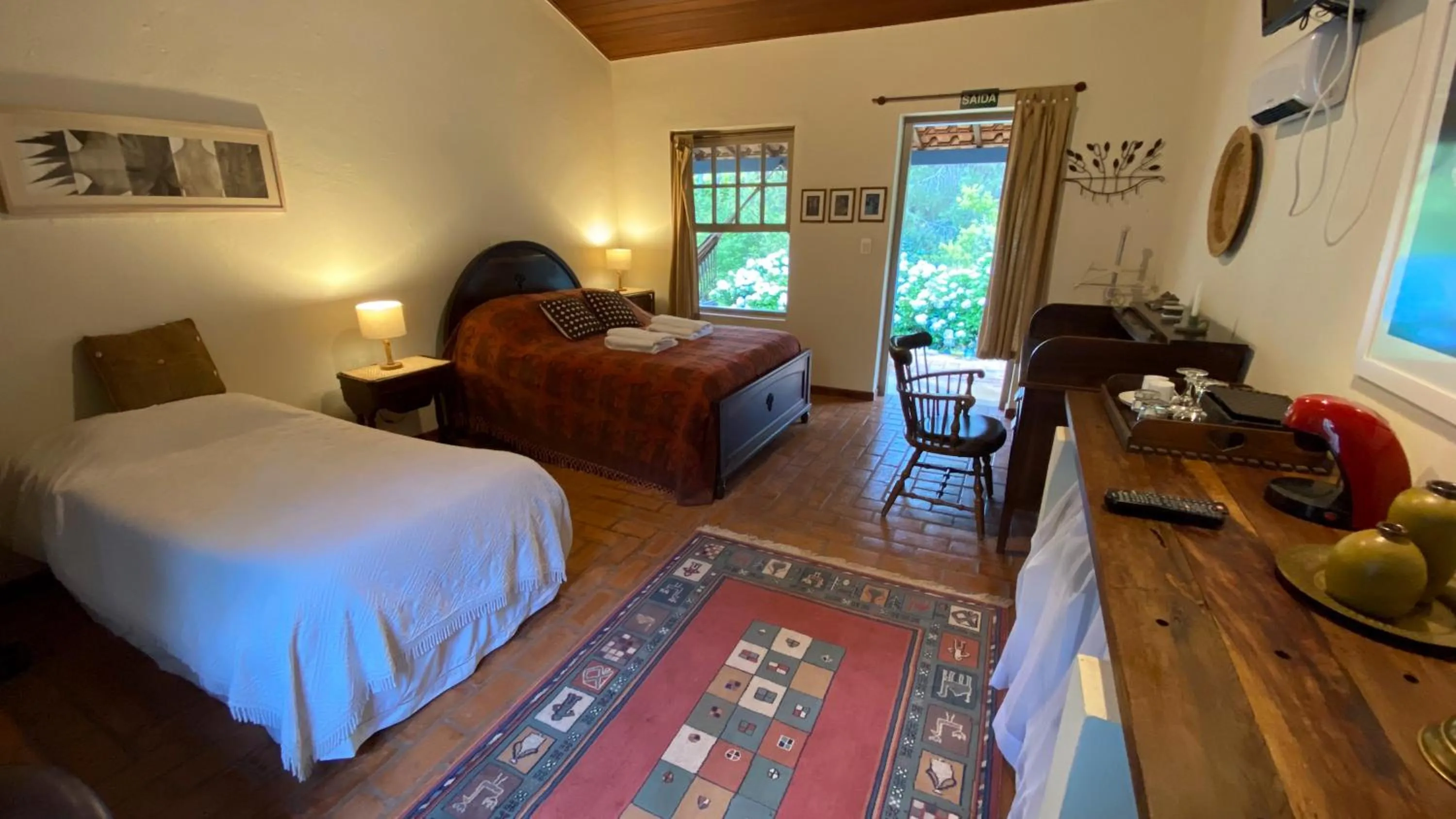 Bed in Pousada dos Anjos