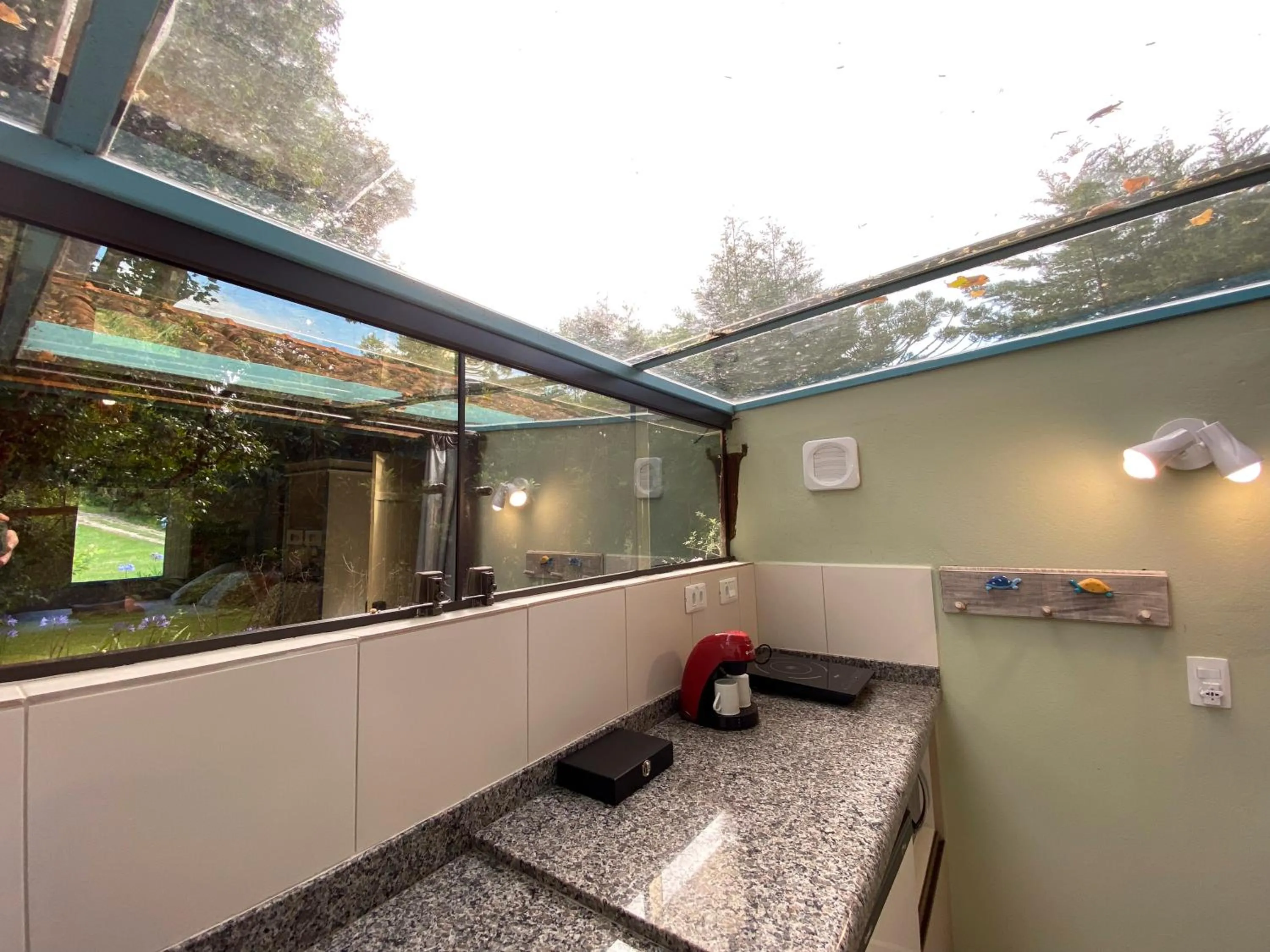 Kitchen or kitchenette in Pousada dos Anjos