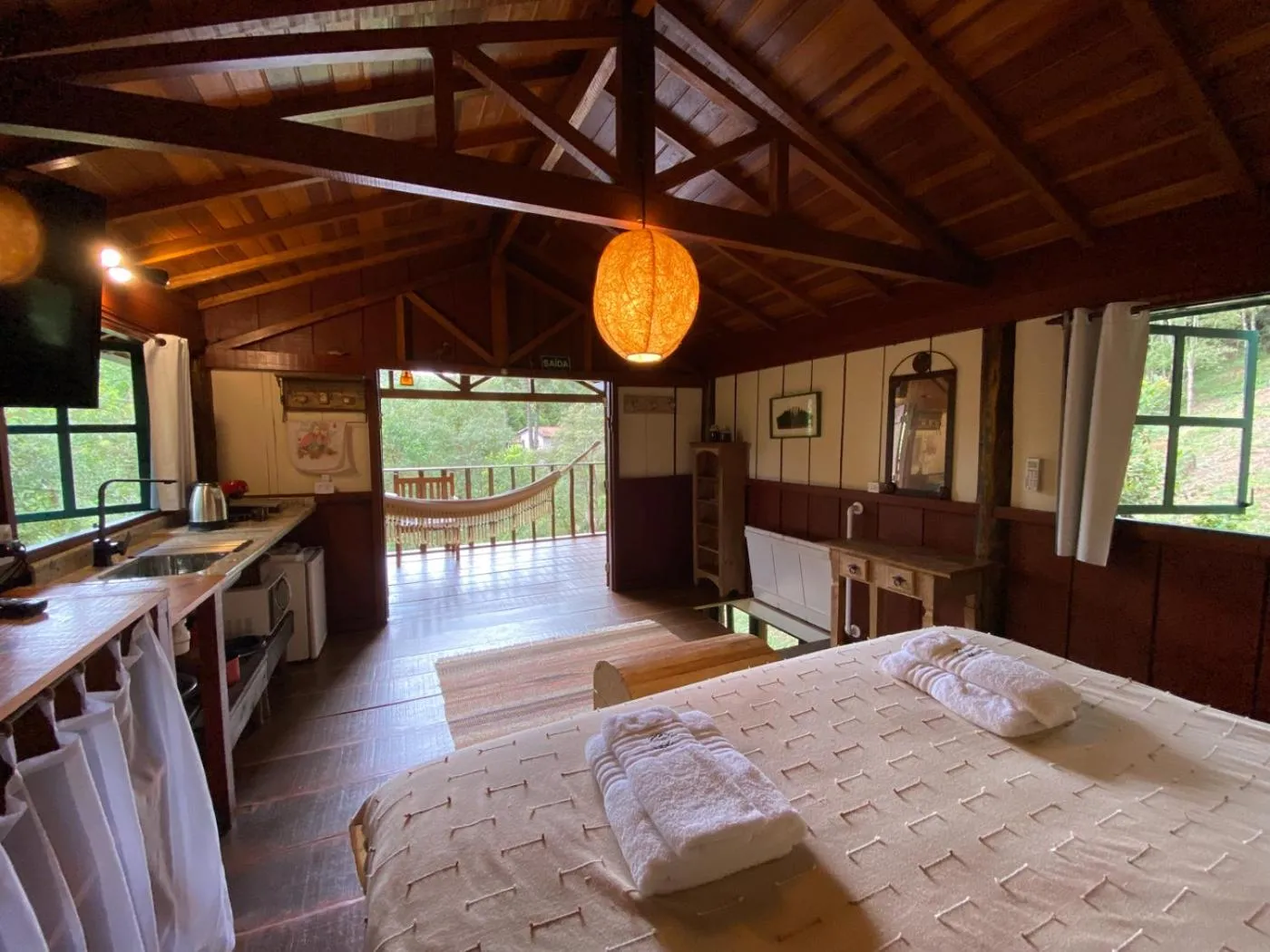 Bed in Pousada dos Anjos