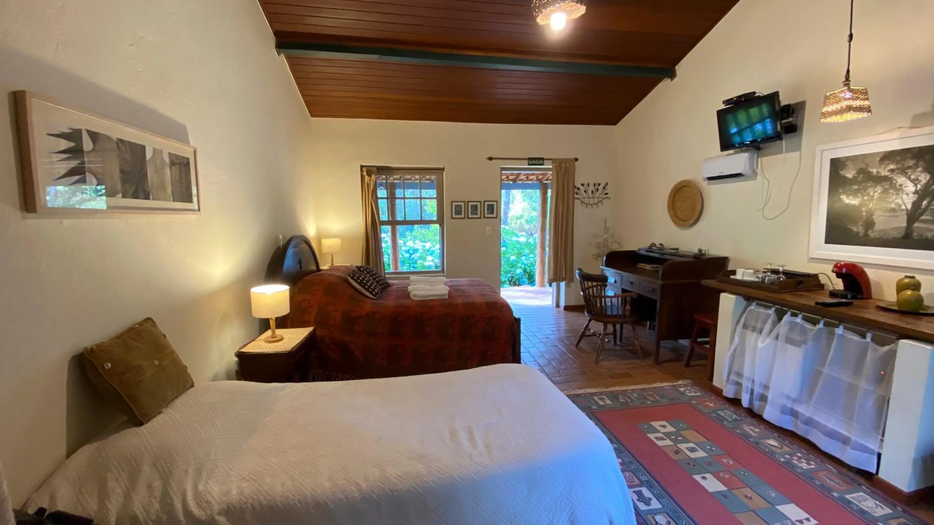Bed in Pousada dos Anjos