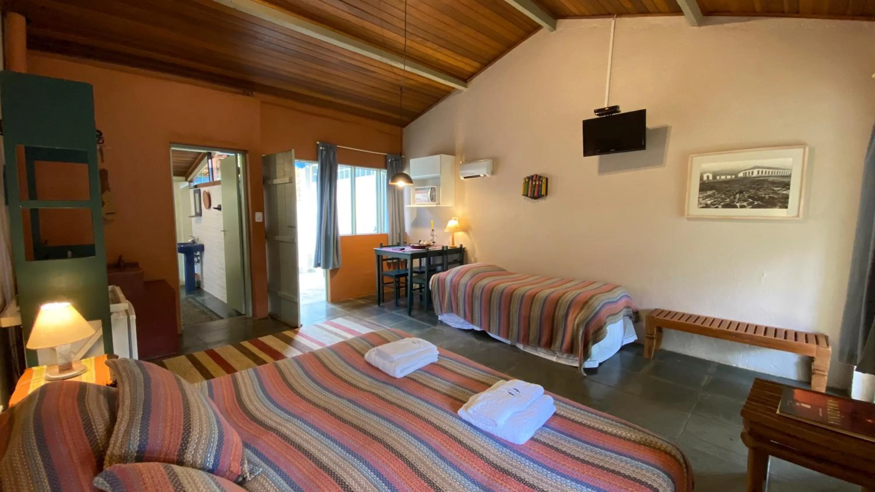 Bed in Pousada dos Anjos
