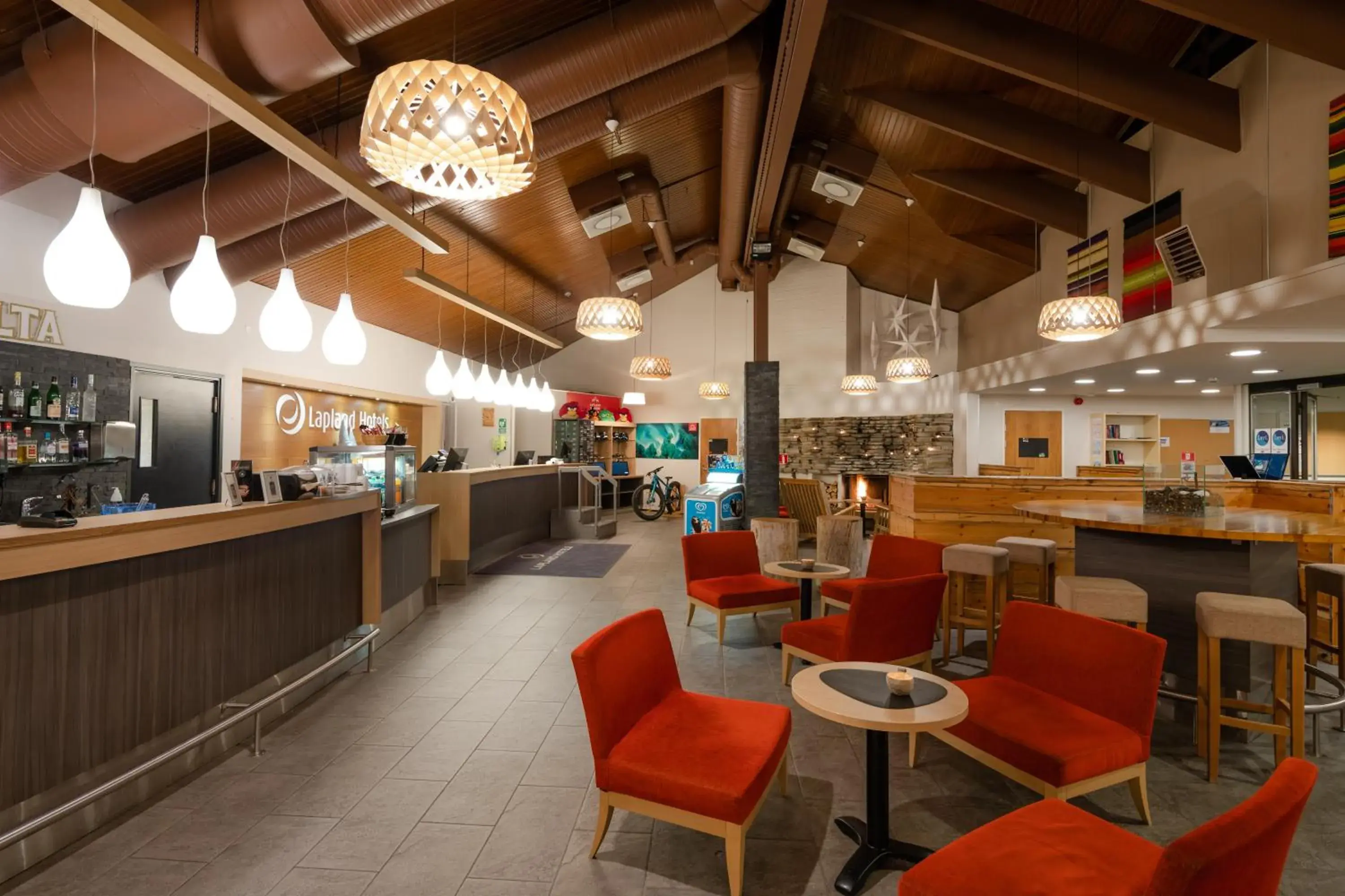 Lobby or reception in Lapland Hotels Sirkantähti Lobby or reception in Lapland Hotels Sirkantähti