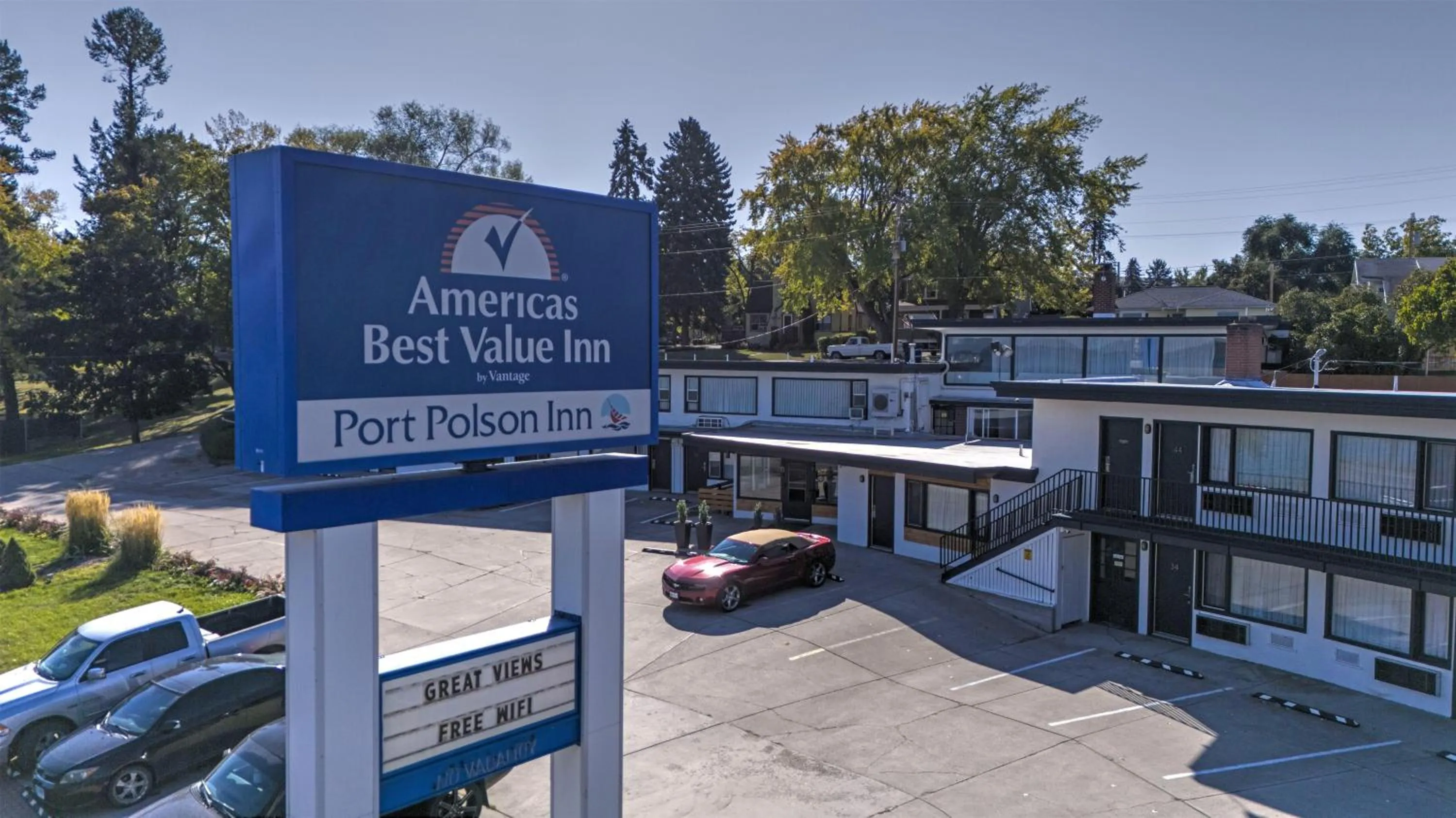 Property building in Americas Best Value Inn Polson