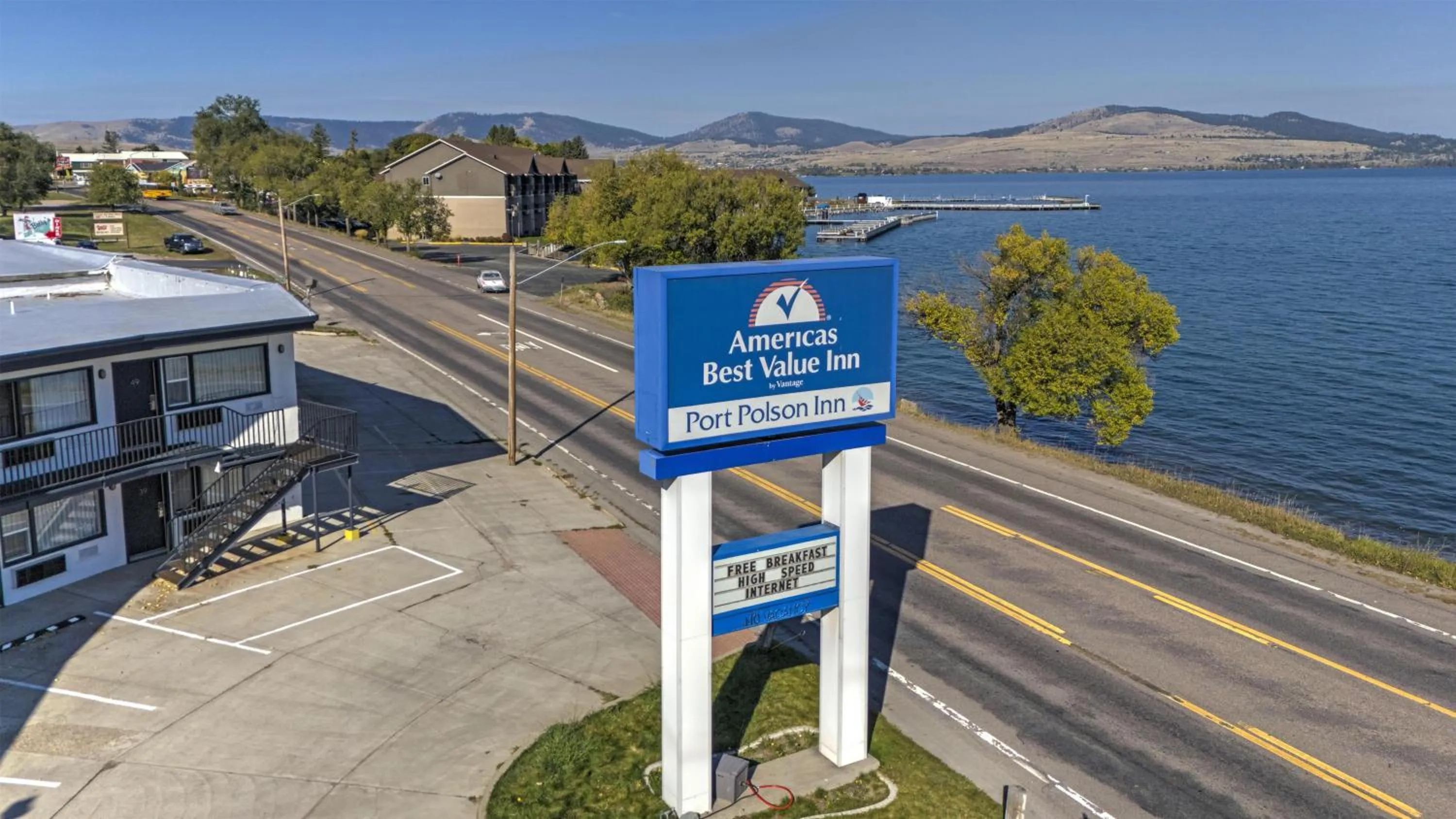 Property building in Americas Best Value Inn Polson