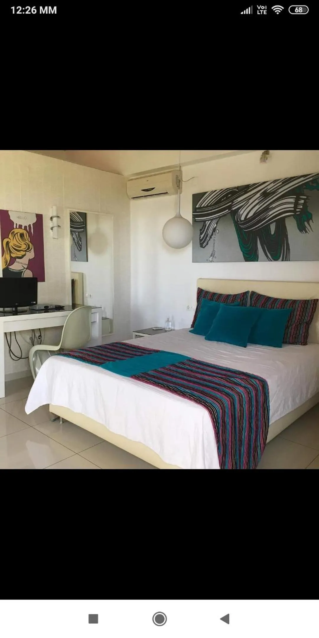 Bed in Skiathos Garden Cottages