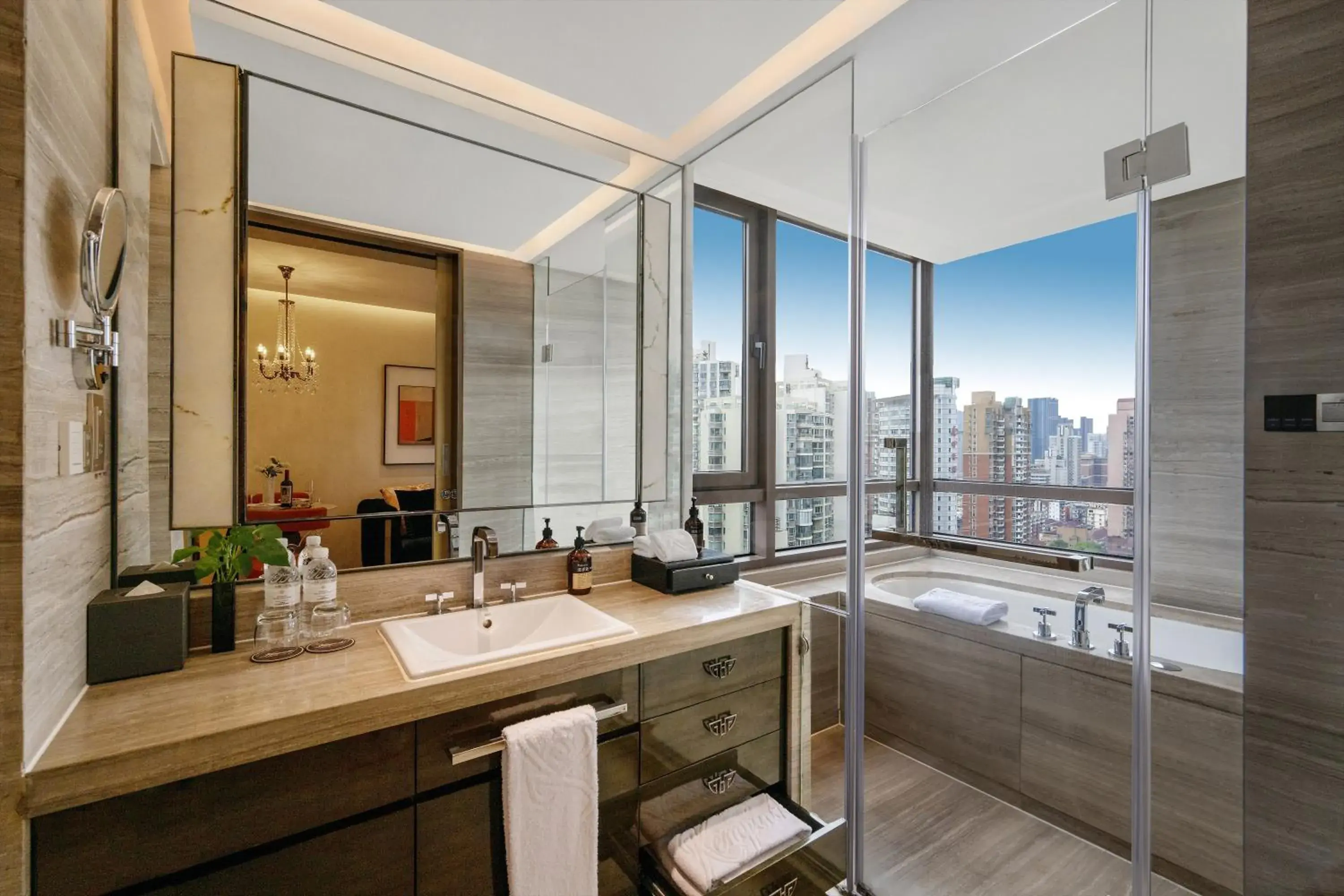 Bathroom in Kempinski The One Suites Hotel Shanghai Downtown Bathroom in Kempinski The One Suites Hotel Shanghai Downtown