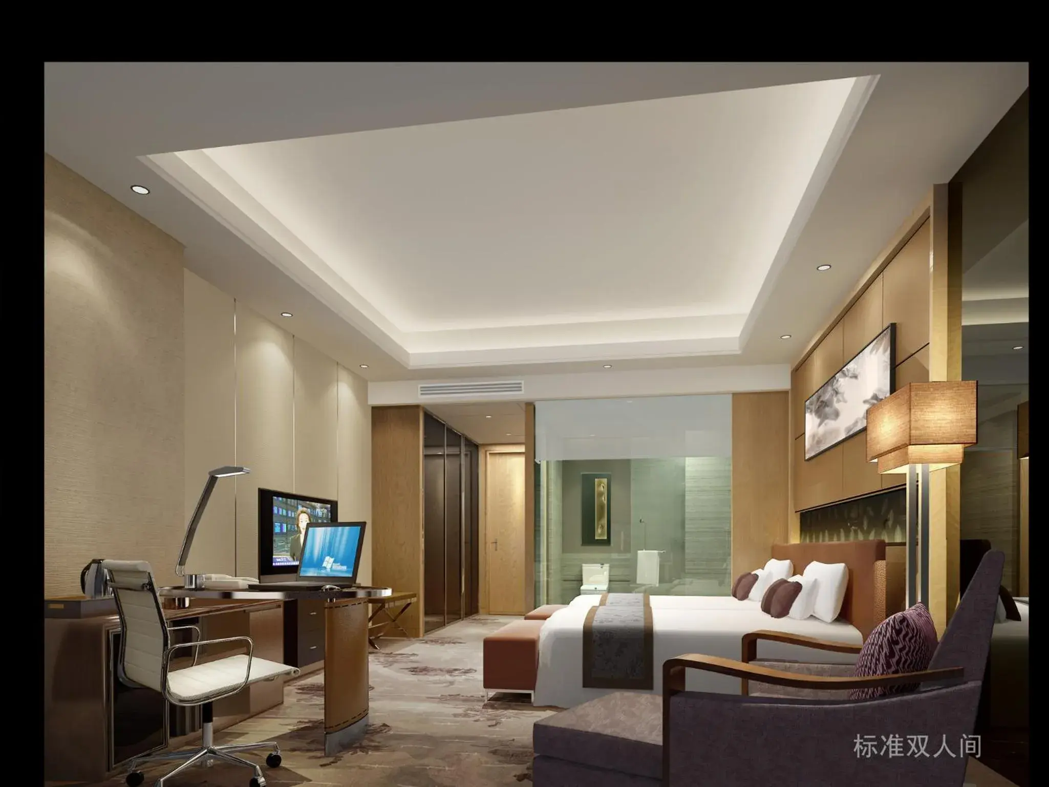 Photo of the whole room, Bed in Grand Skylight International Hotel Ganzhou Chang Zhen Avenue Photo of the whole room, Bed in Grand Skylight International Hotel Ganzhou Chang Zhen Avenue