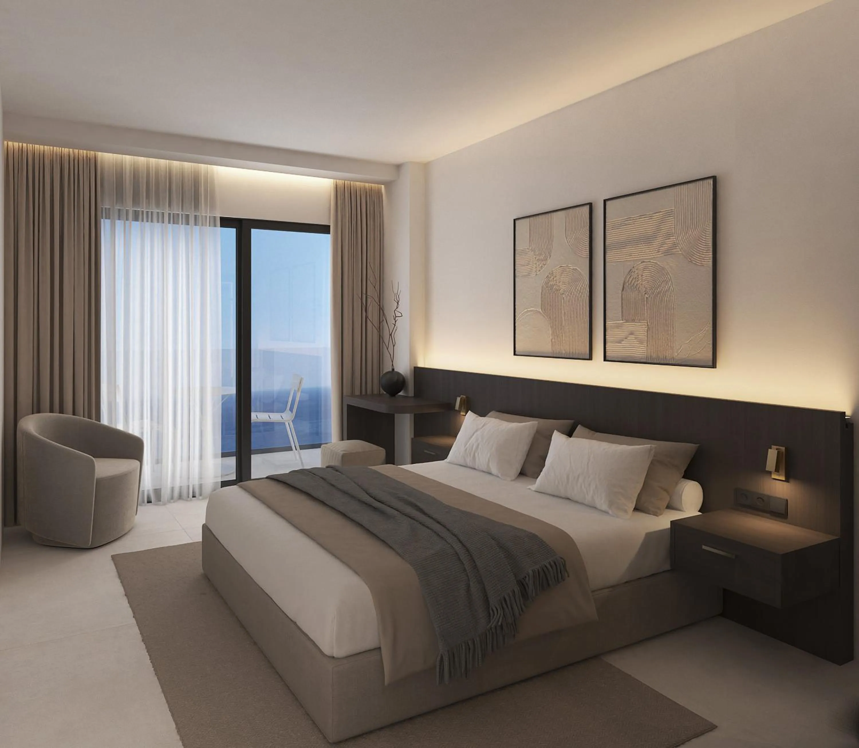 Bed in Esperides Beach Resort