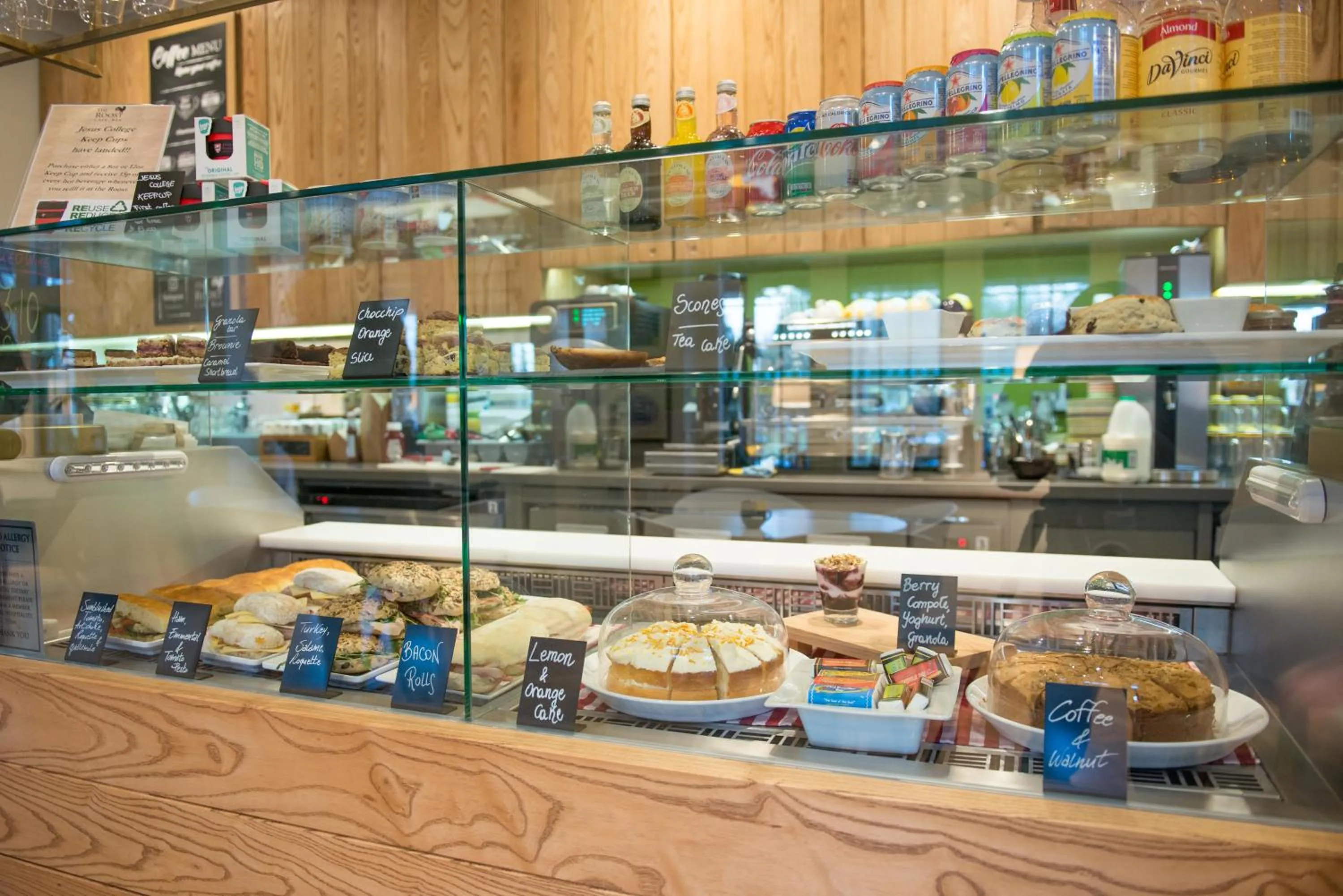 Food close-up in West Court- Jesus College