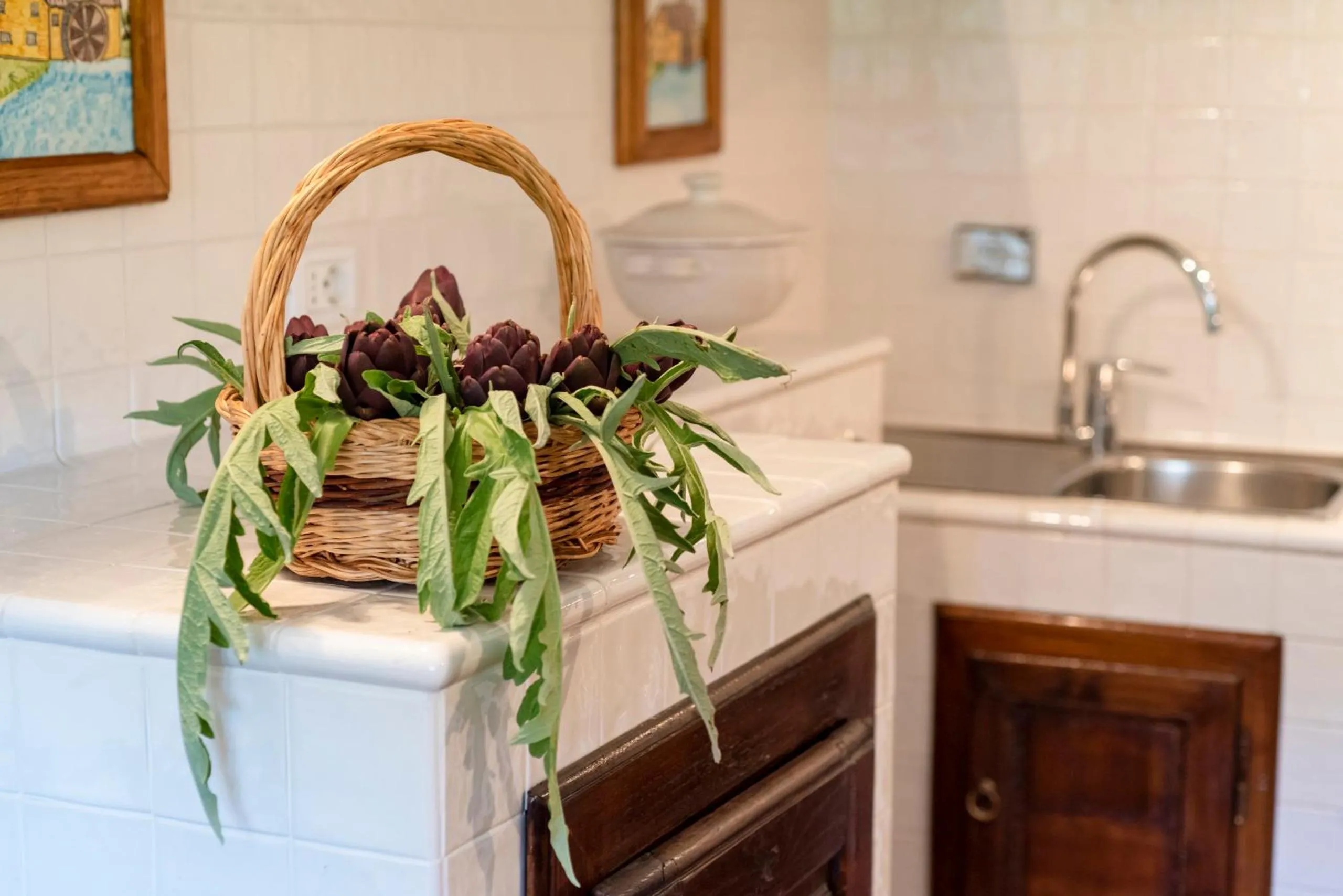 Kitchen or kitchenette in Agriturismo La Rombaia