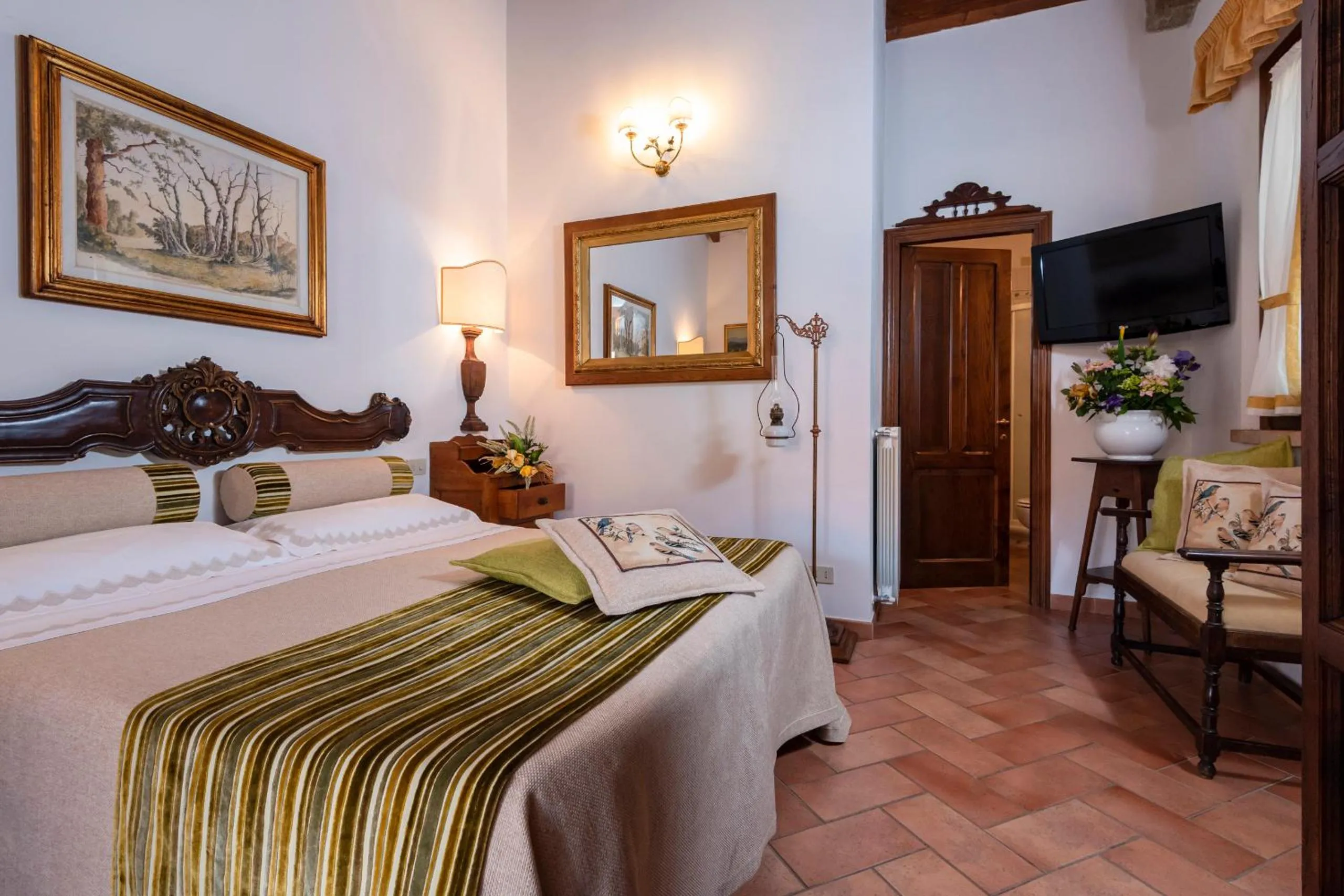 Bed in Agriturismo La Rombaia