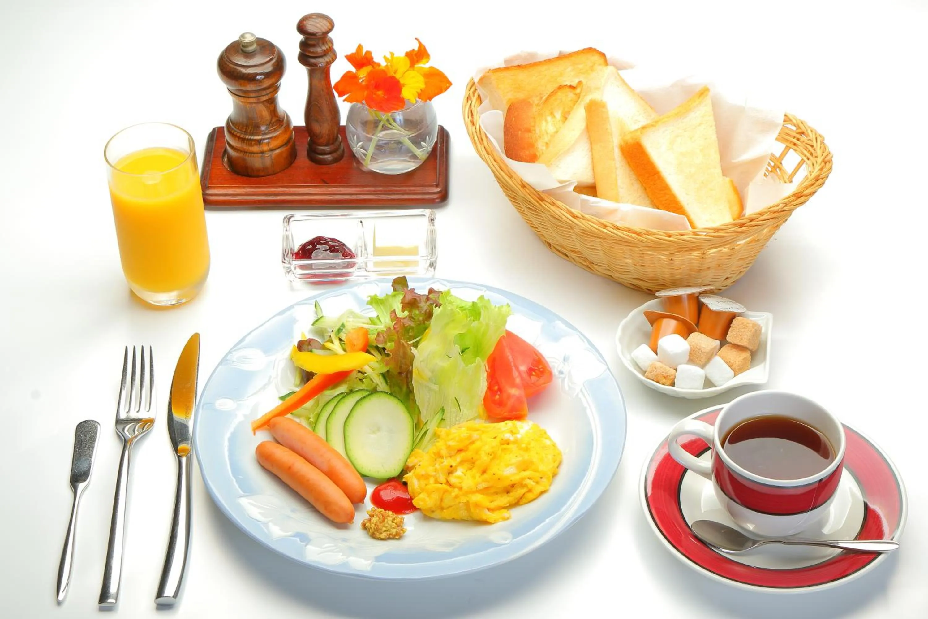 American breakfast in Mt Fuji B&B PENSION LE LAGON