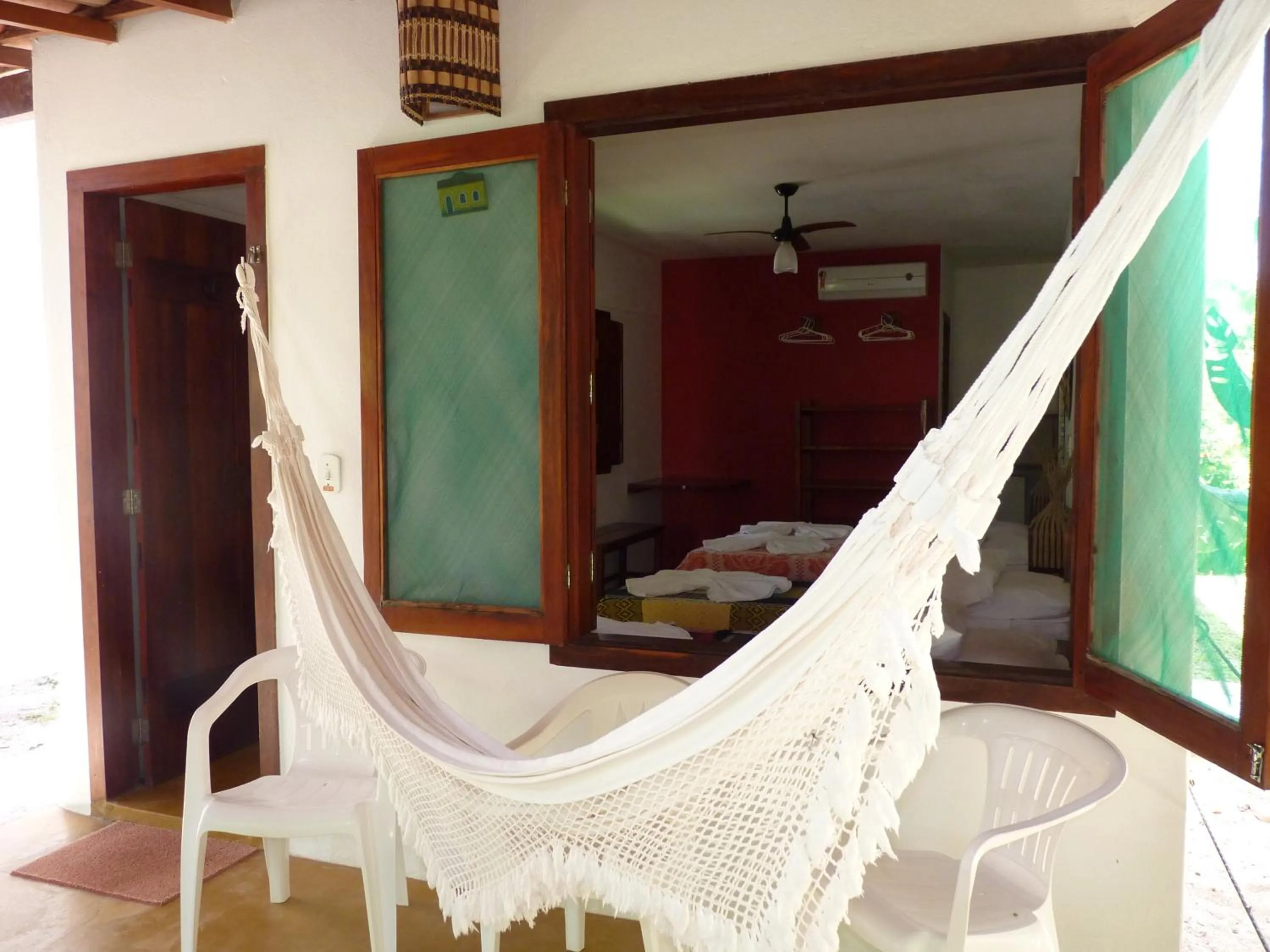 Balcony/Terrace, Bed in Pousada Meu Sossego