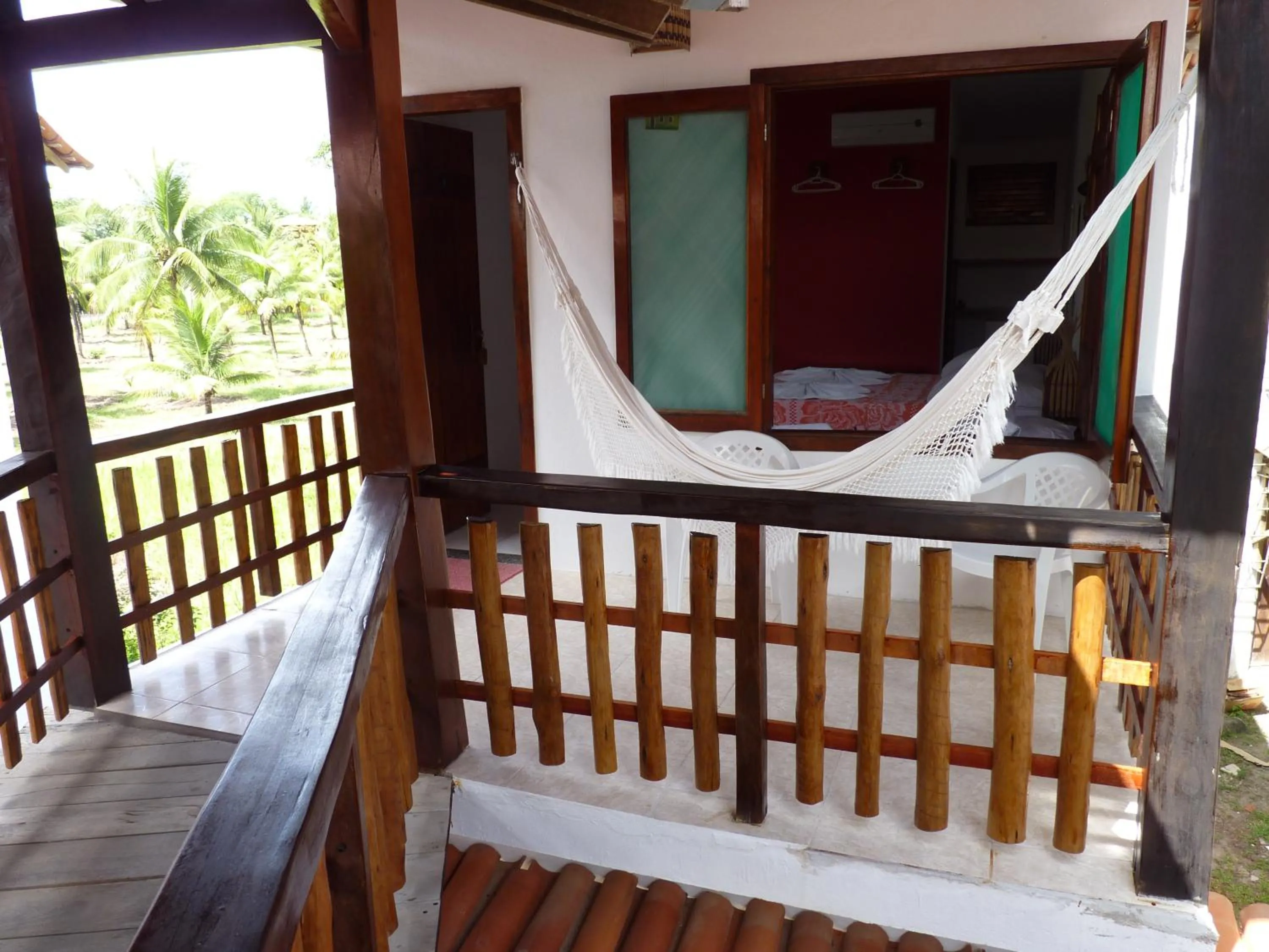 Balcony/Terrace, Bed in Pousada Meu Sossego
