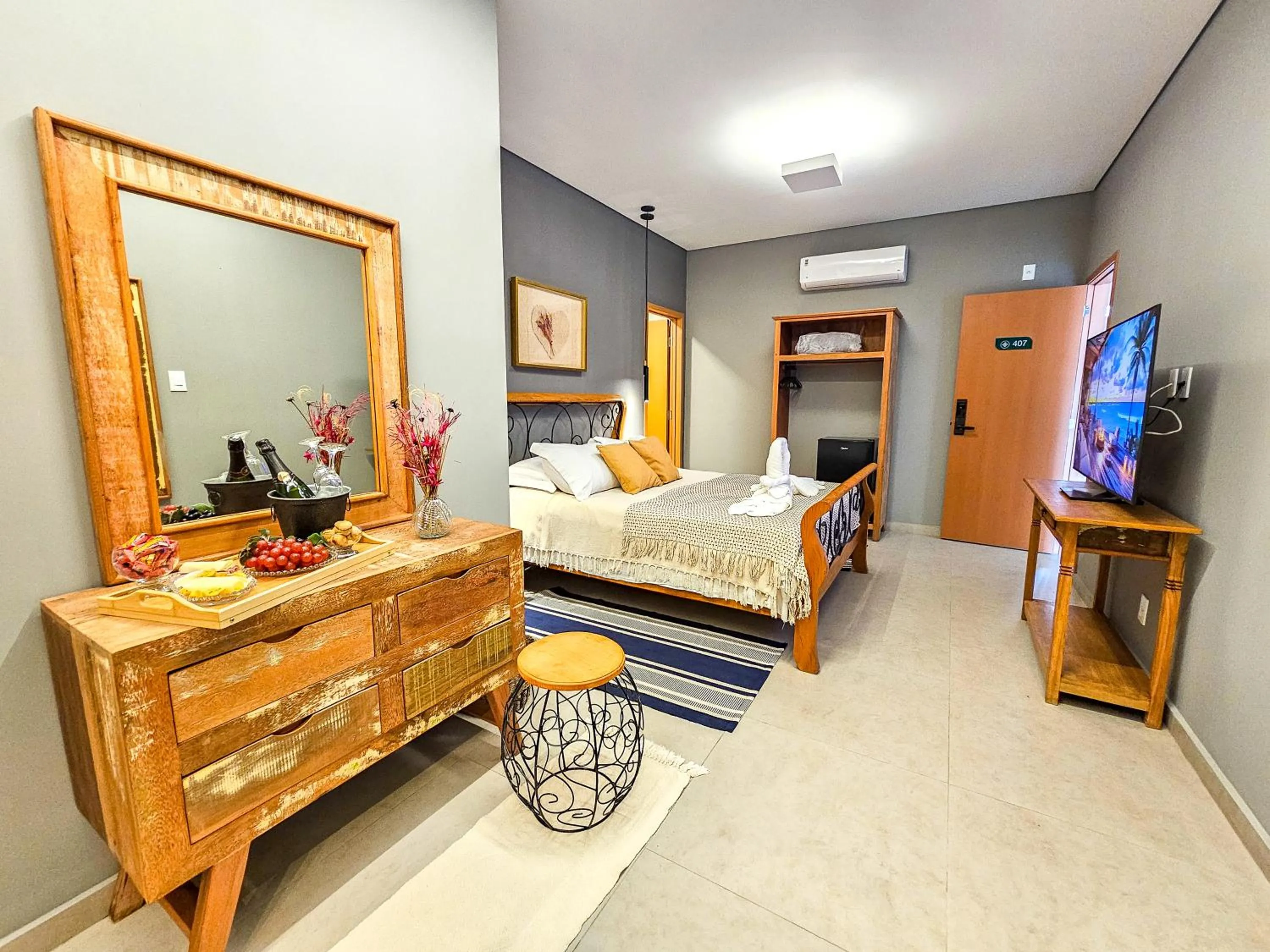 Bed in Hotel Verdes Mares