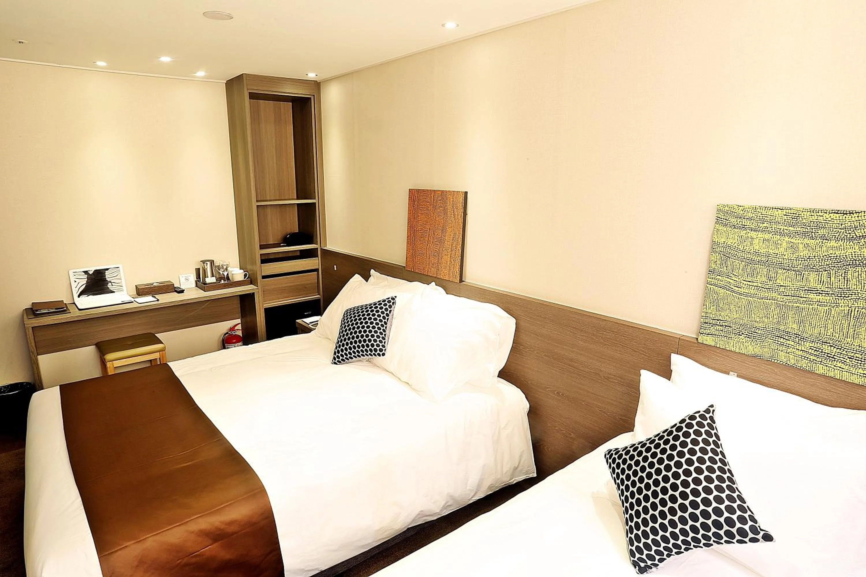 Photo of the whole room, Bed in Grandmillions Hotel Seogwipo