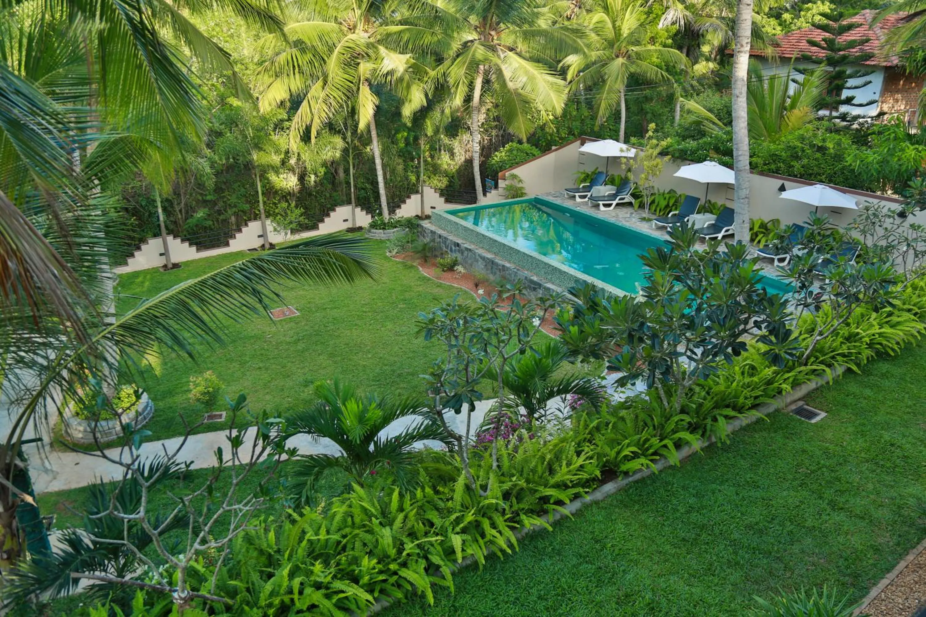 Pool view in Goyambokka Guesthouse