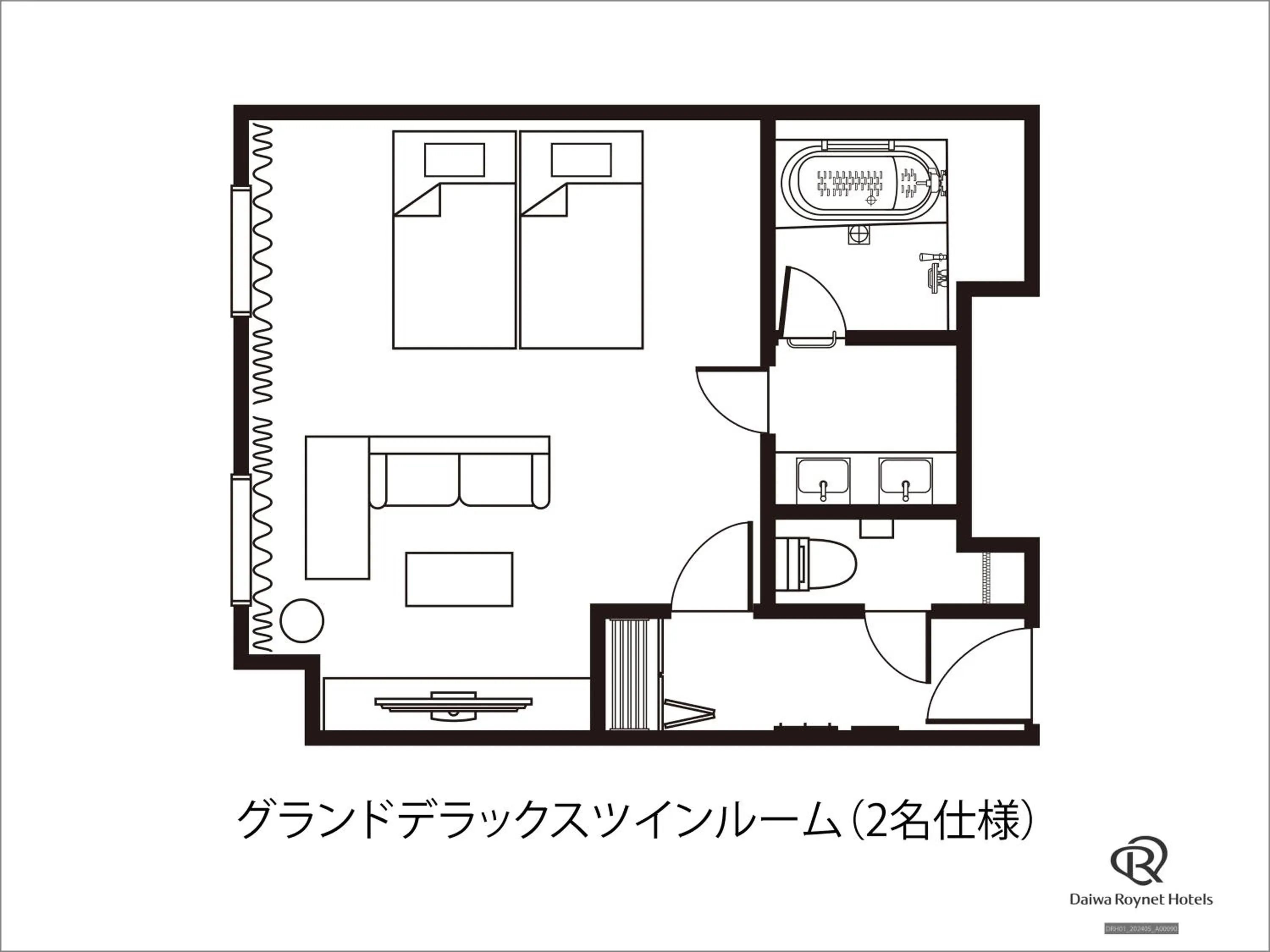 Floor plan in Daiwa Roynet Hotel Aomori