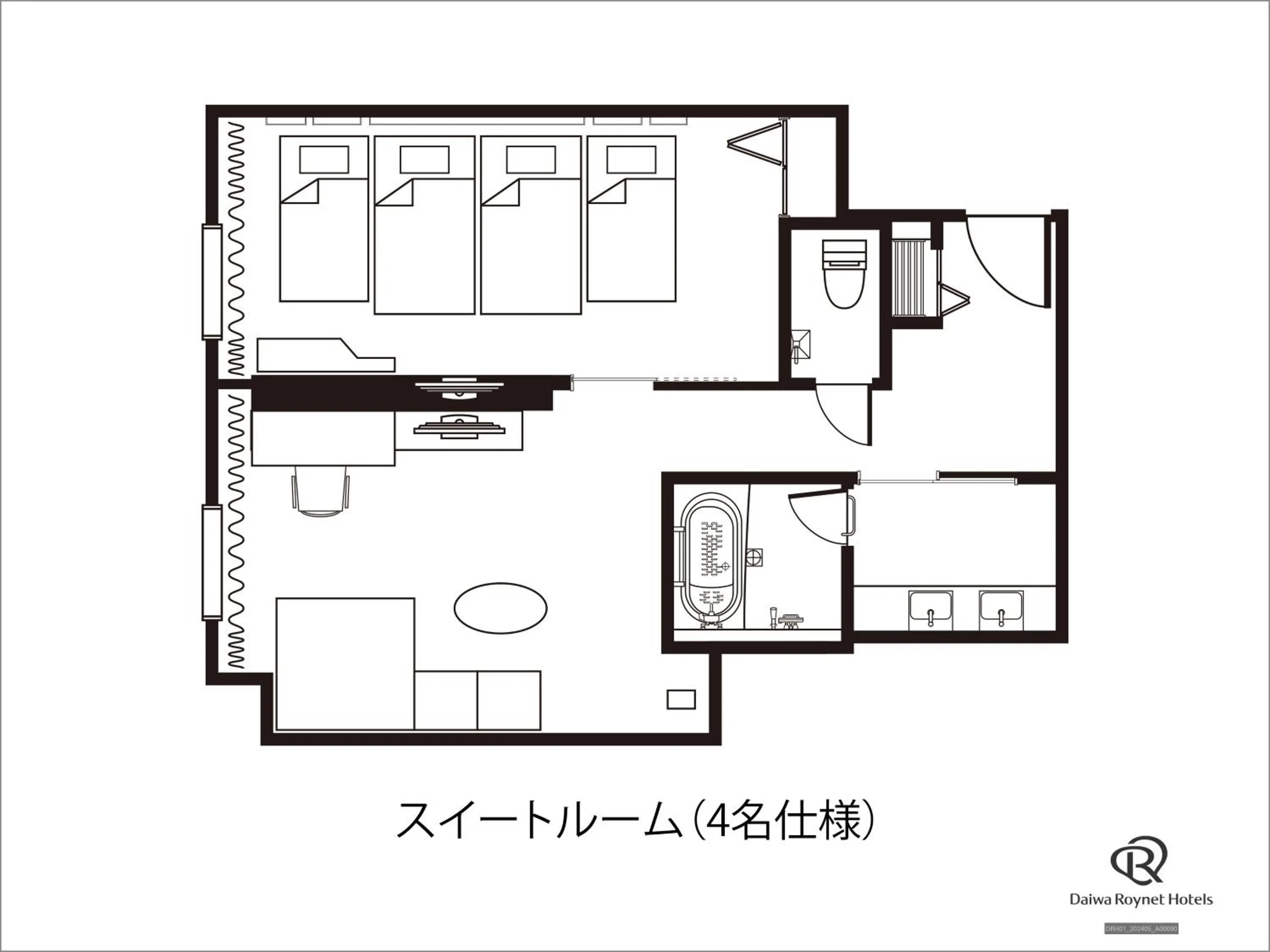 Floor plan in Daiwa Roynet Hotel Aomori
