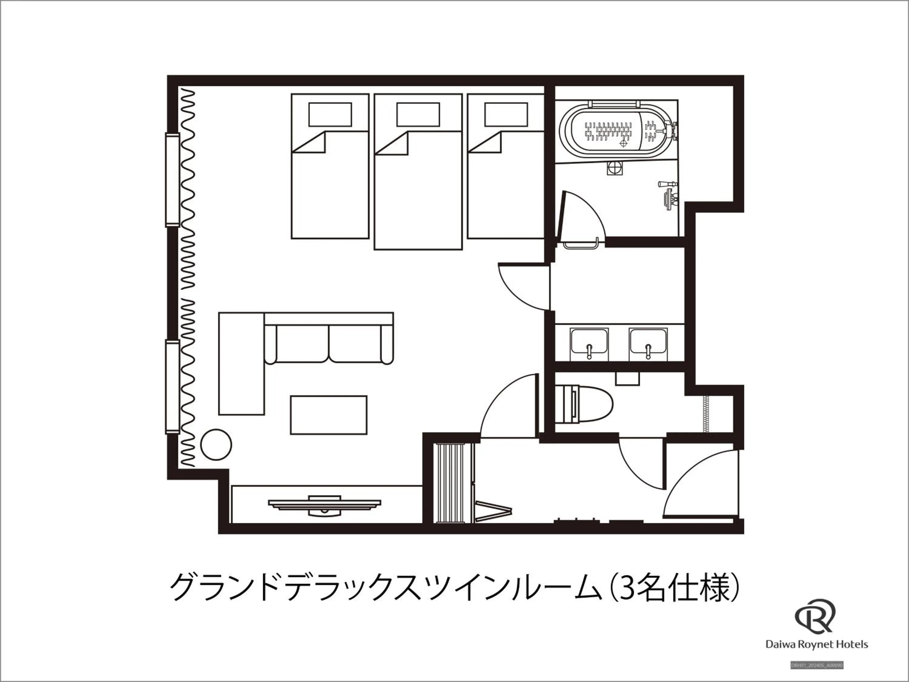 Floor plan in Daiwa Roynet Hotel Aomori