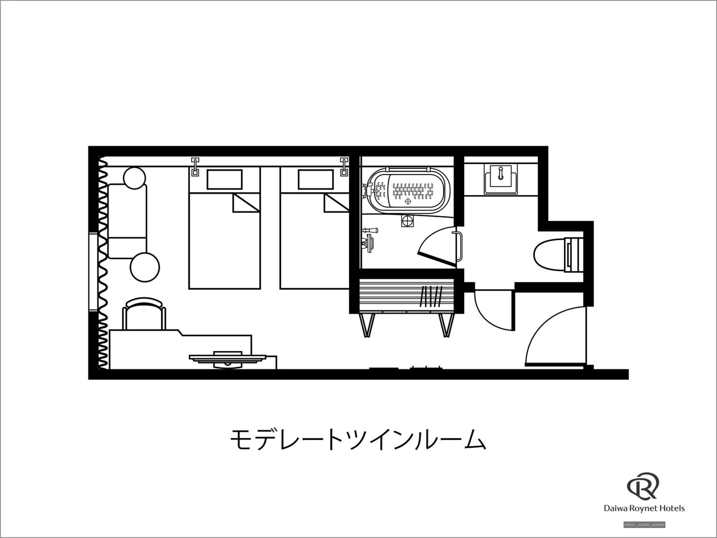 Floor plan in Daiwa Roynet Hotel Aomori
