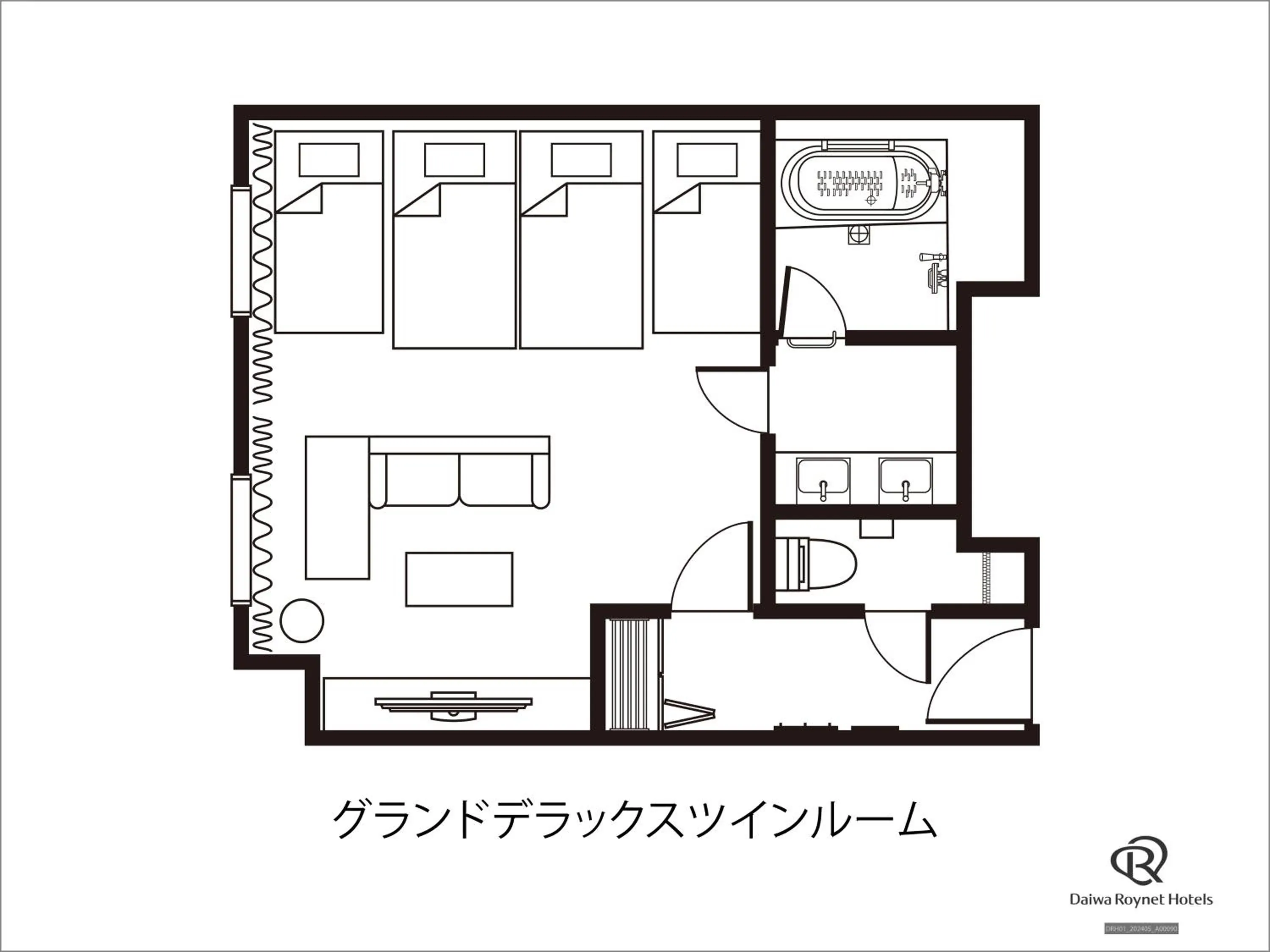 Floor plan in Daiwa Roynet Hotel Aomori