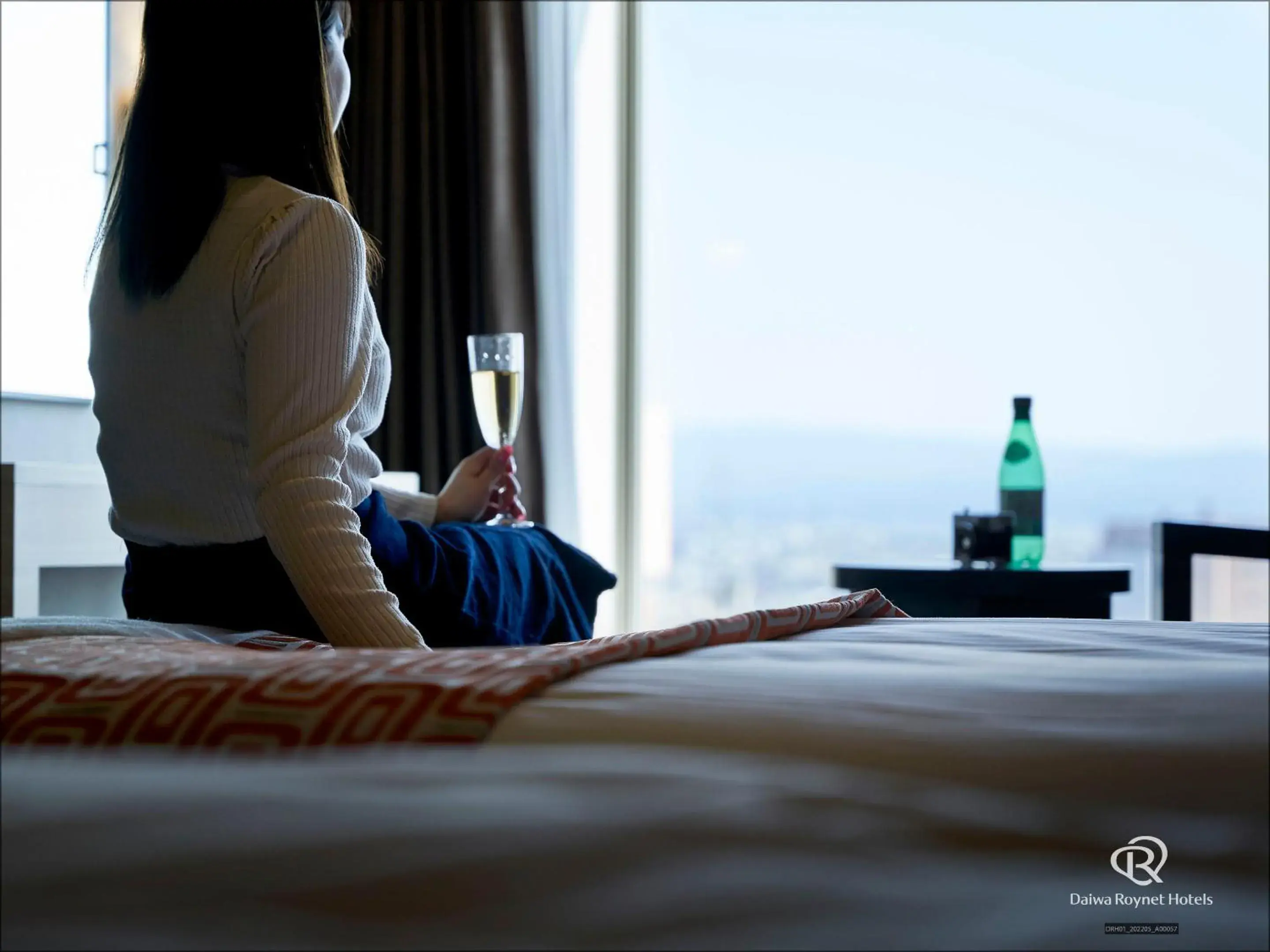 View (from property/room), Bed in Daiwa Roynet Hotel Aomori View (from property/room), Bed in Daiwa Roynet Hotel Aomori