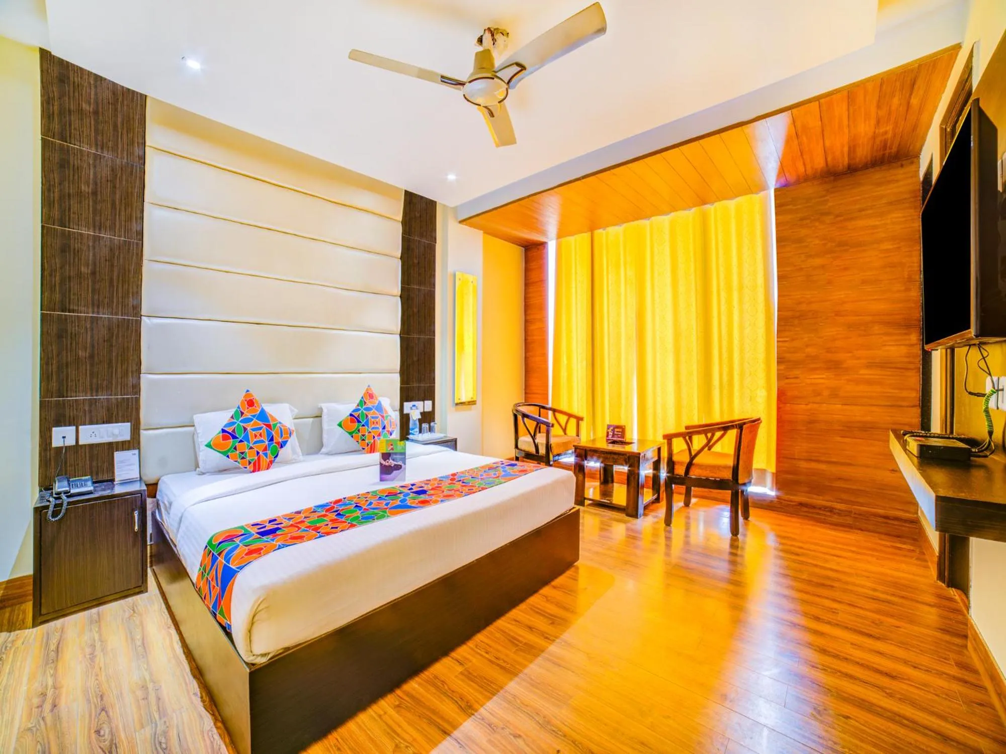 Bed in FabHotel Diamond Zirakpur