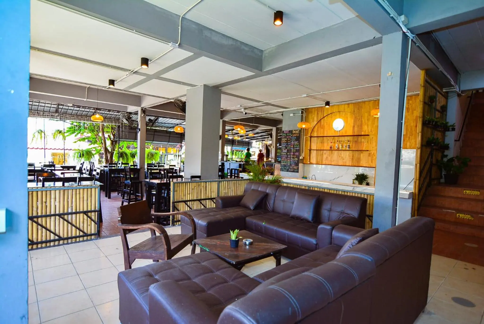 Patio in Eclipse Hostel and Bar