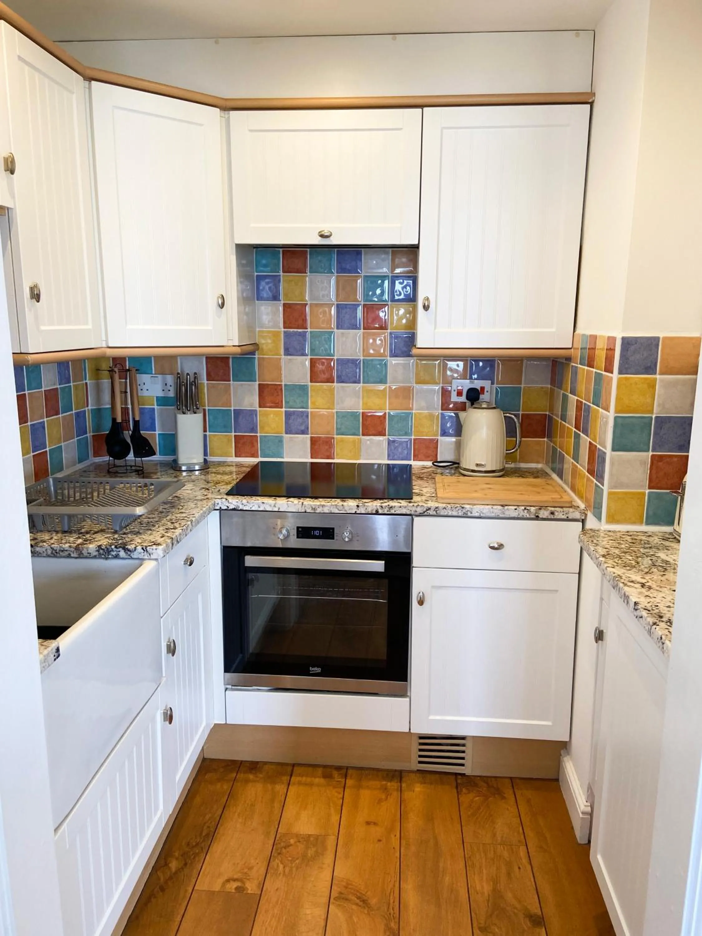 kitchen in Tolcarne Beach Apartments