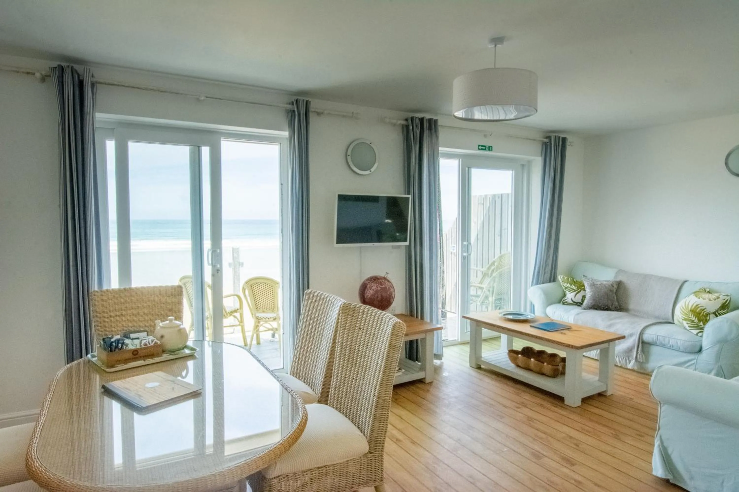 Living room in Tolcarne Beach Apartments