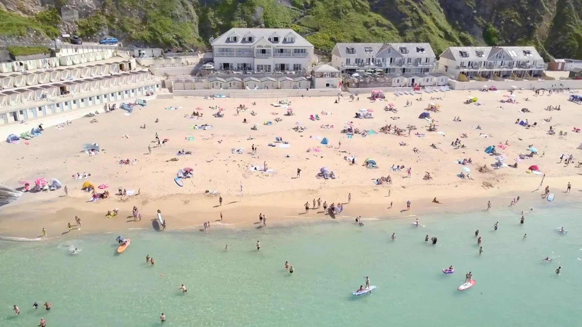 Bird's eye view in Tolcarne Beach Apartments