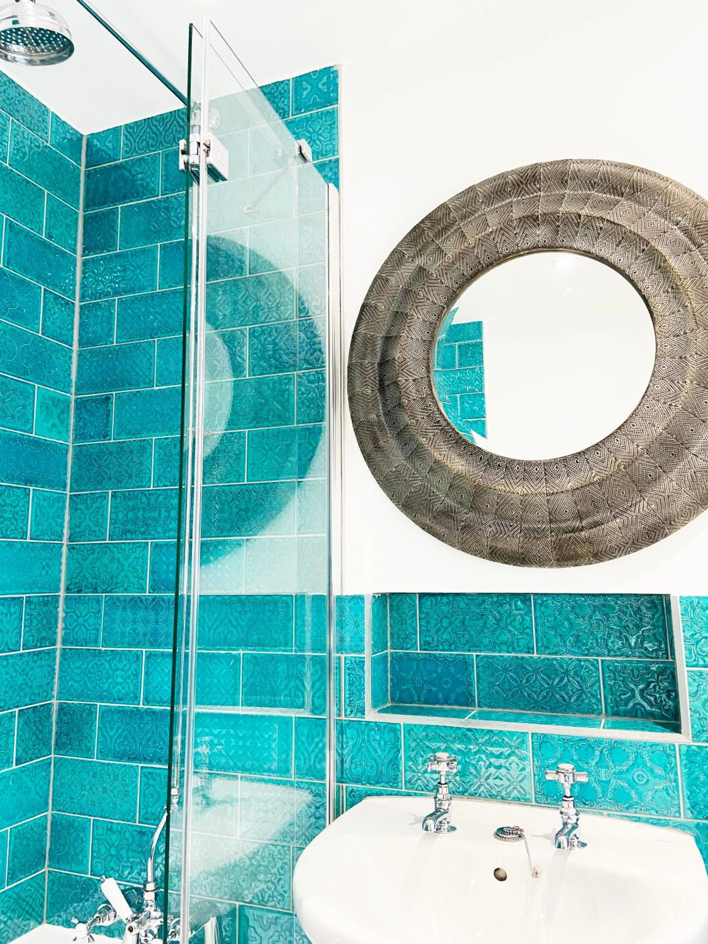 Bathroom in Tolcarne Beach Apartments