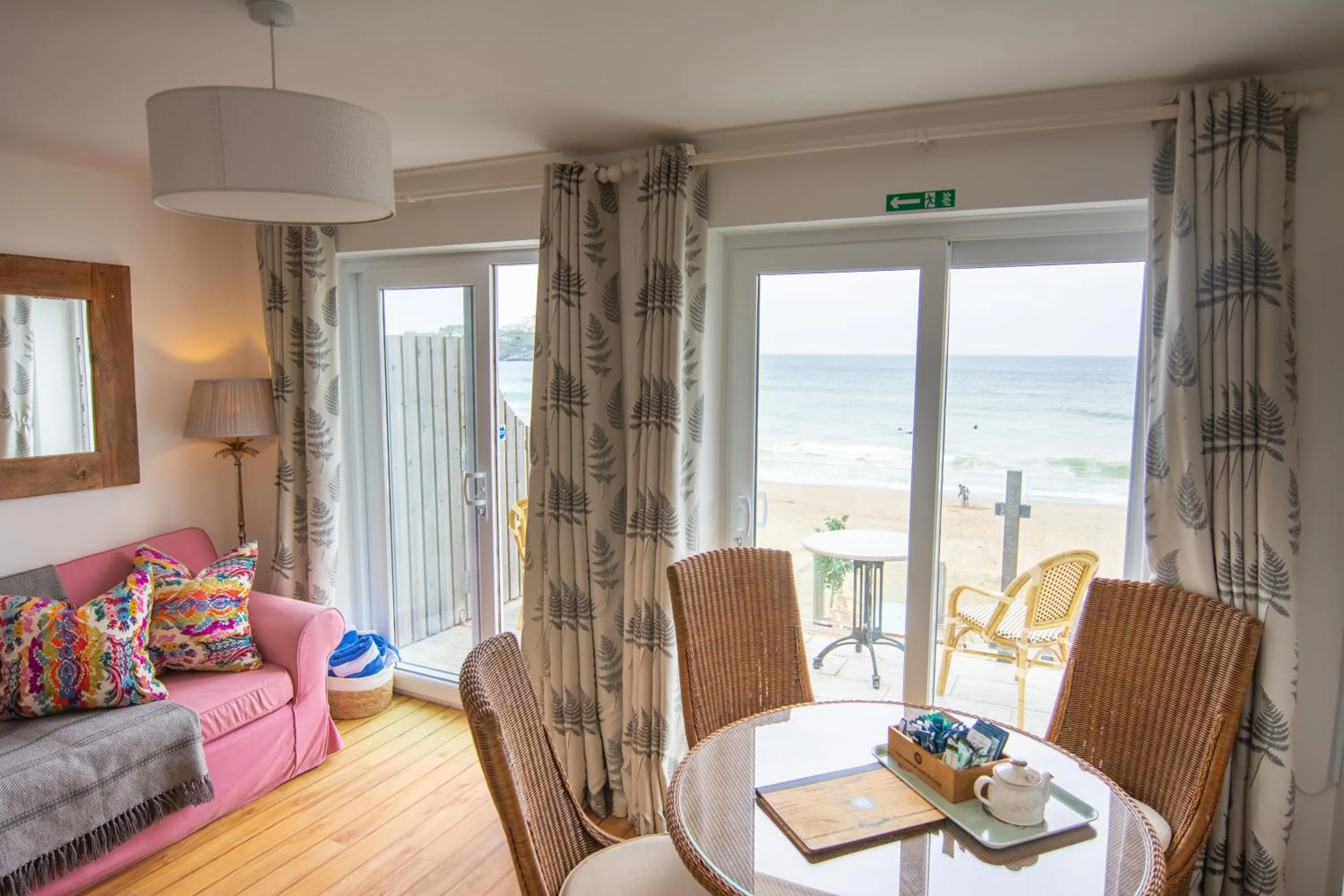 Living room in Tolcarne Beach Apartments
