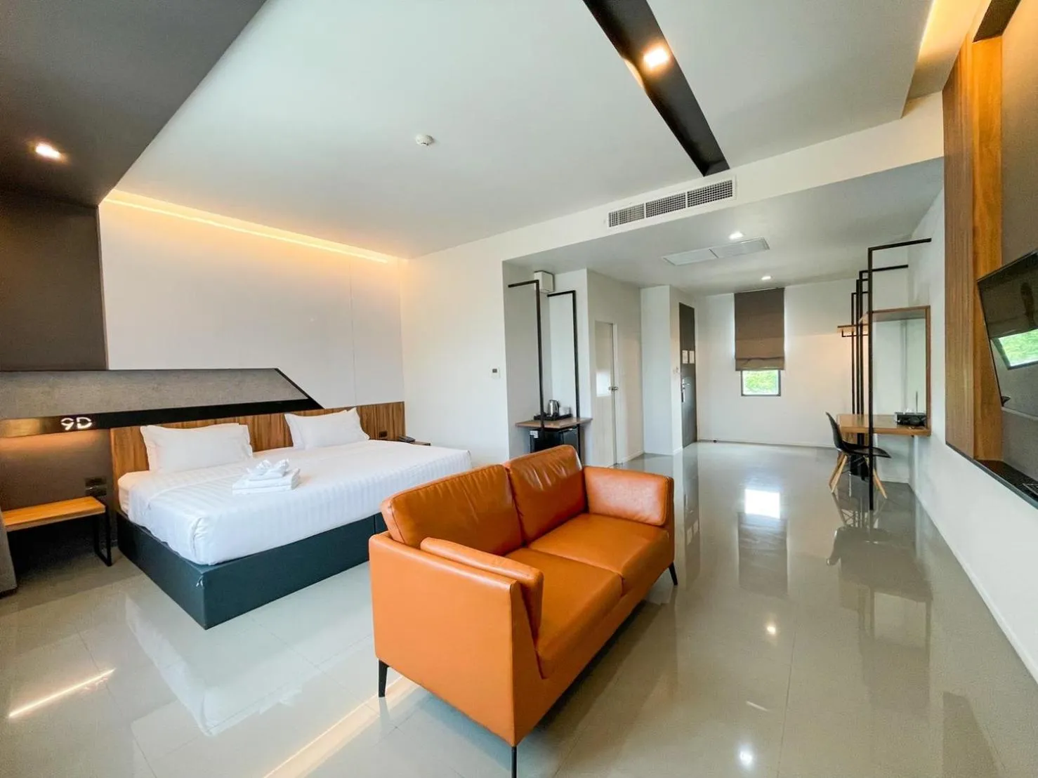 Bed in 9D Sport Hotel